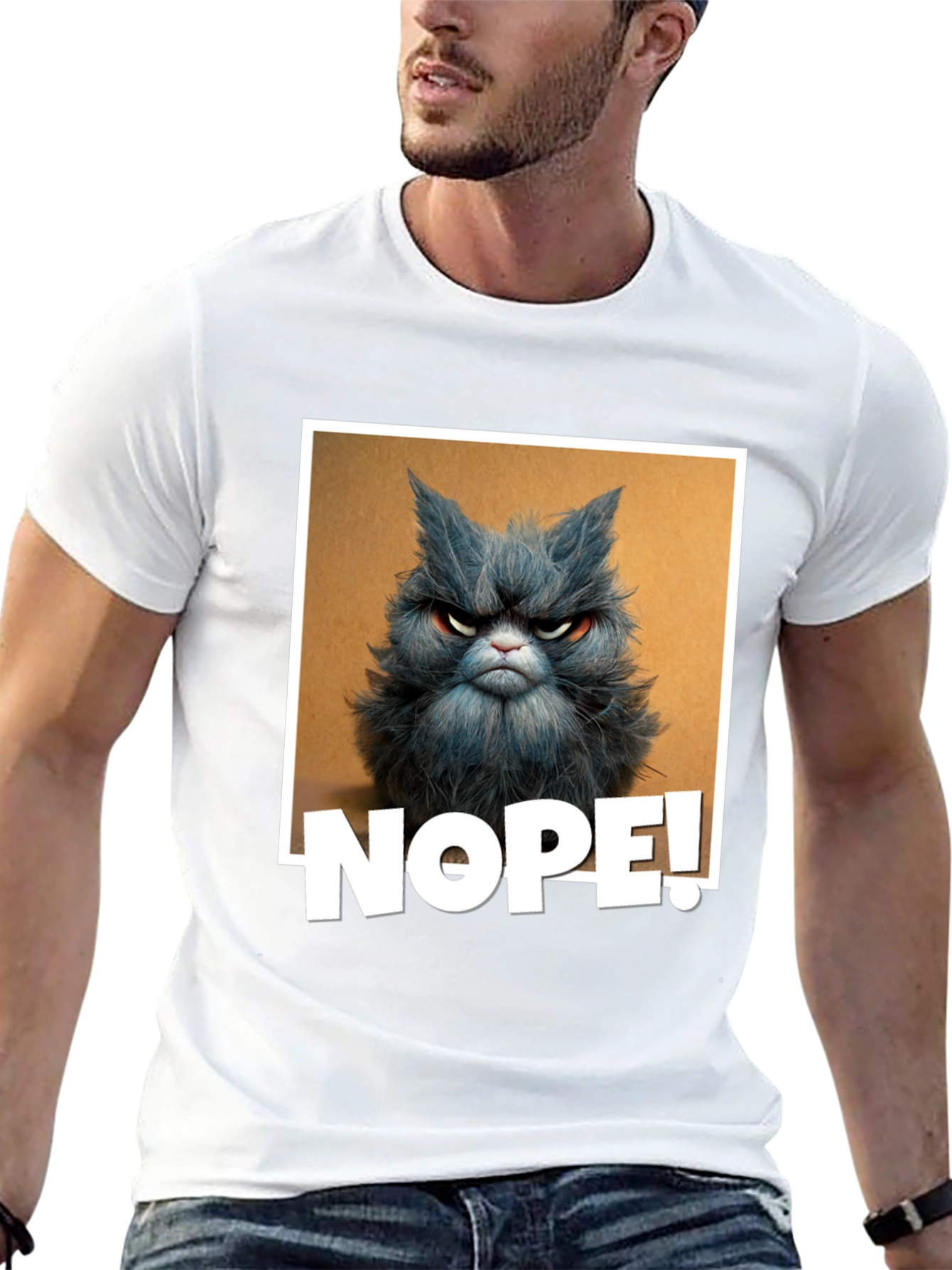 Black Grumpy Cat "NOPE!" Graphic Tee view 13