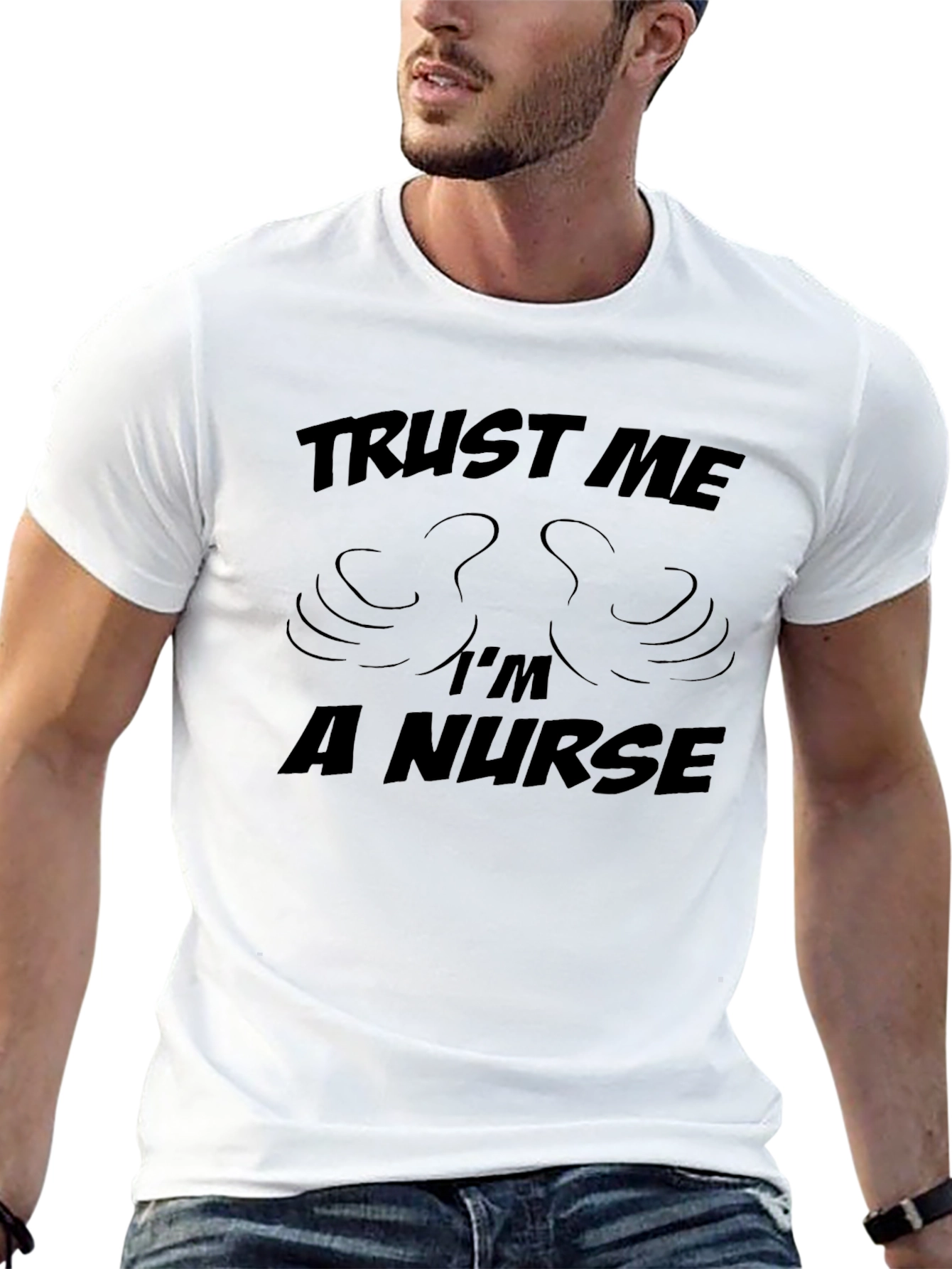 Black Trust Me I'm a Nurse T-Shirt view 13