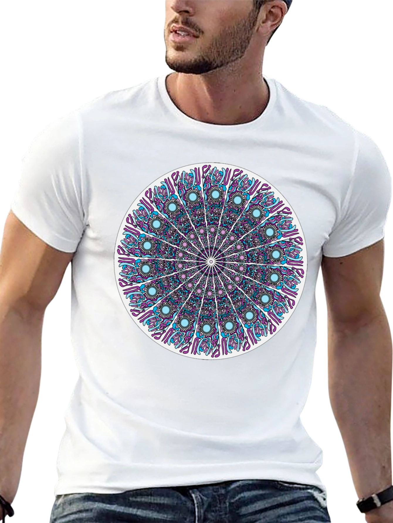 Black Mandala Graphic Tee - Stylish Unisex T-Shirt view 13