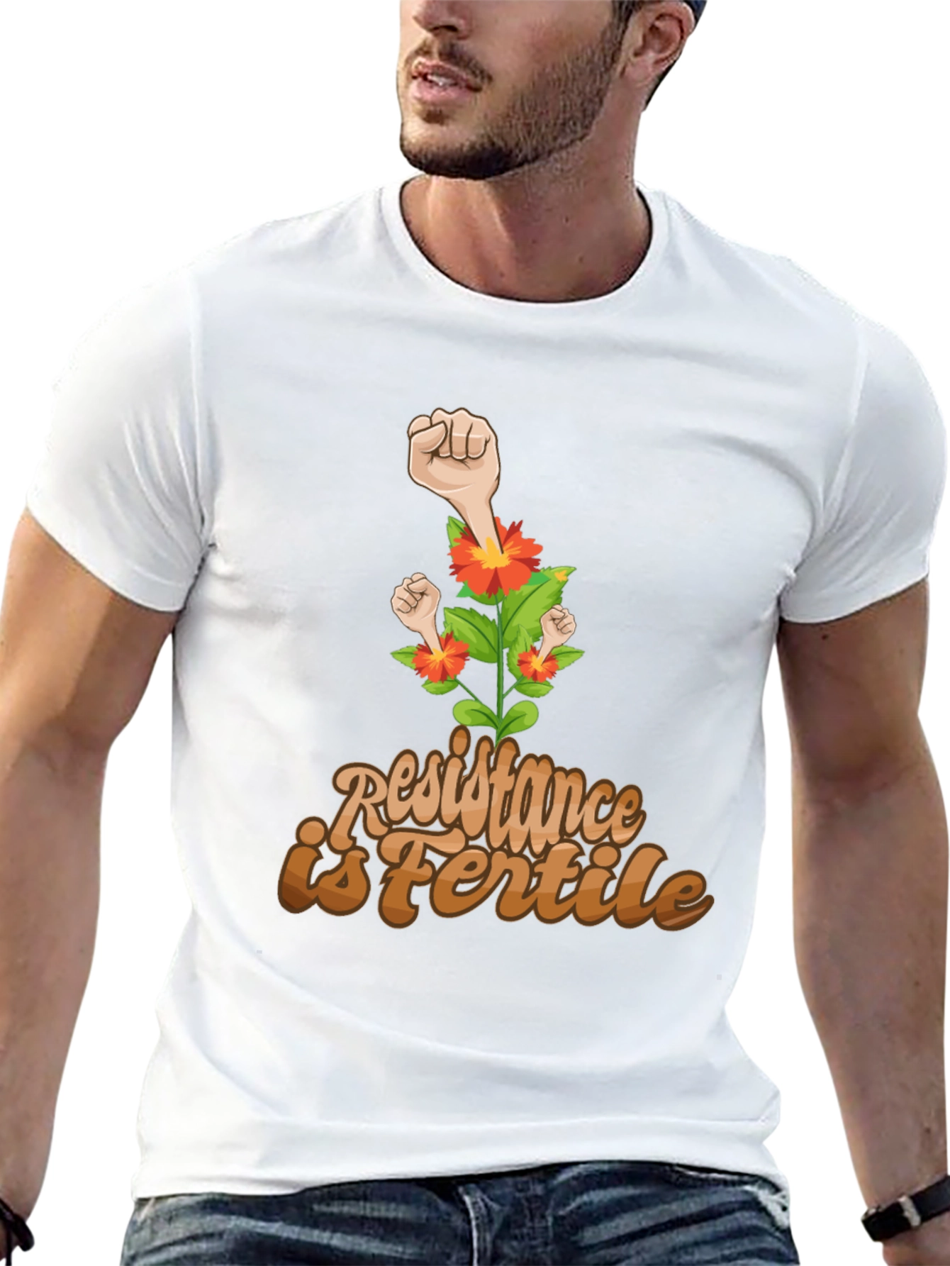 Black Resistance Is Fertile Graphic Tee view 13
