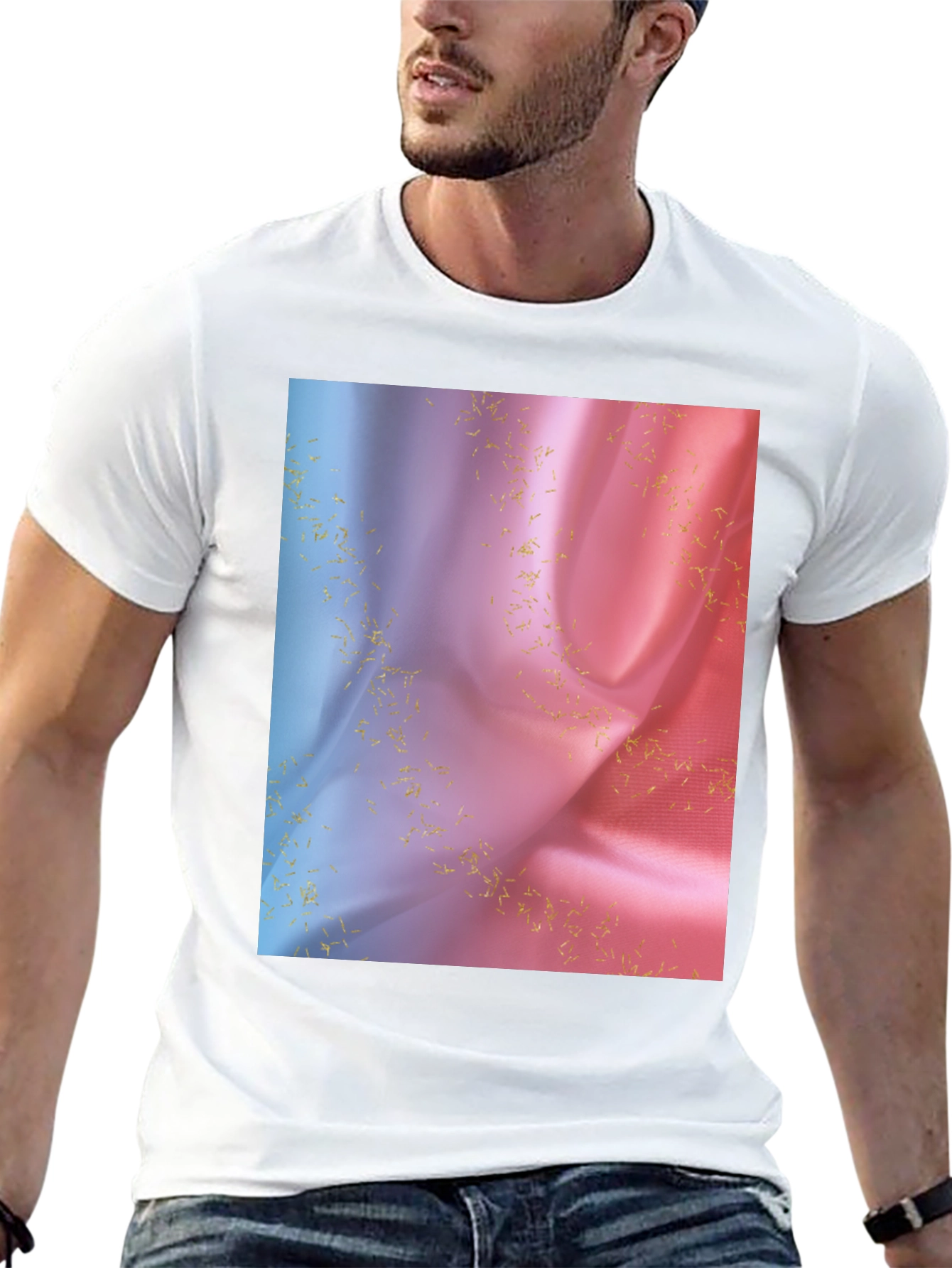 Black Silk Gradient T-Shirt view 13