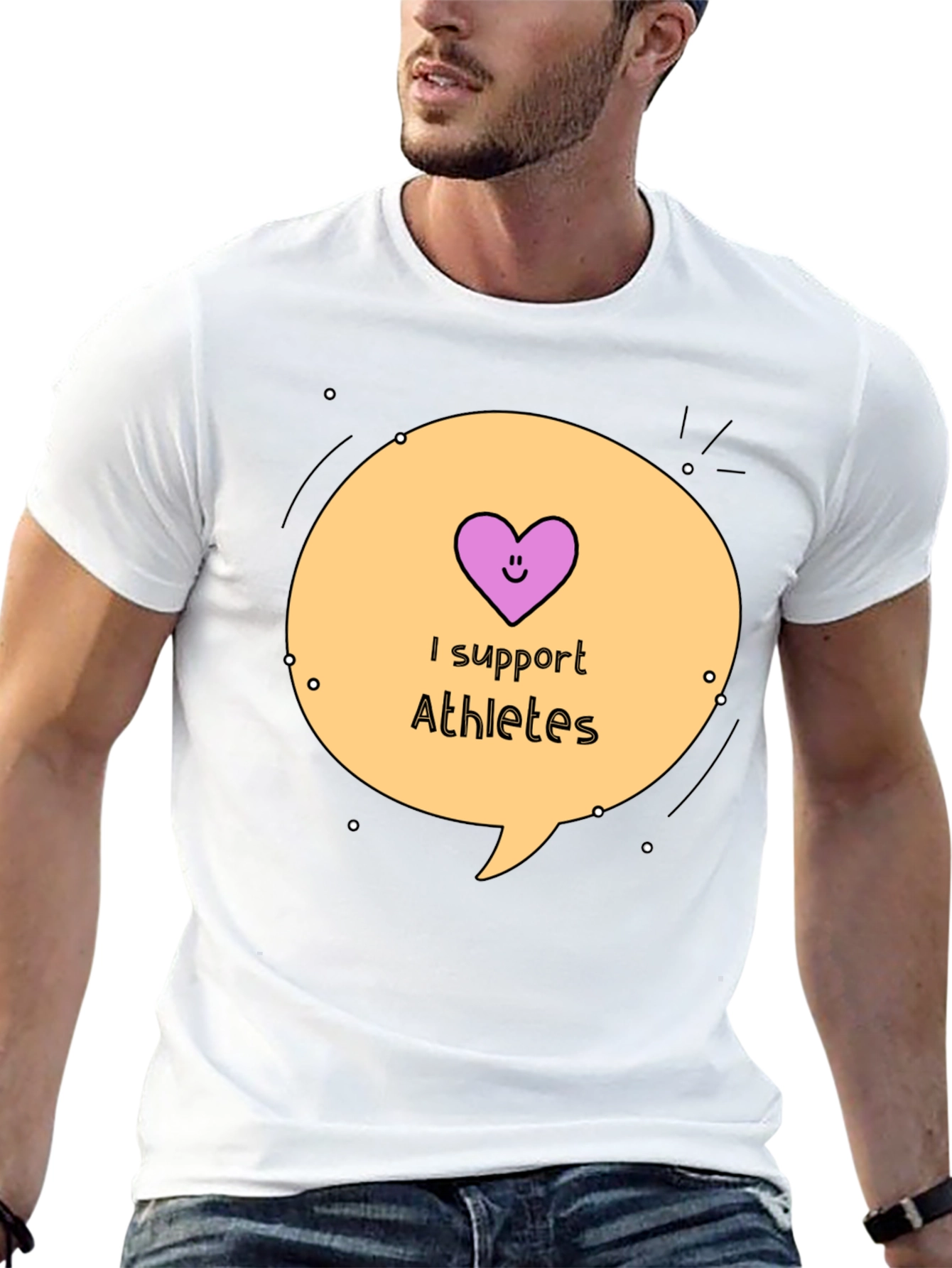I Support Athletes Graphic Tee - 13