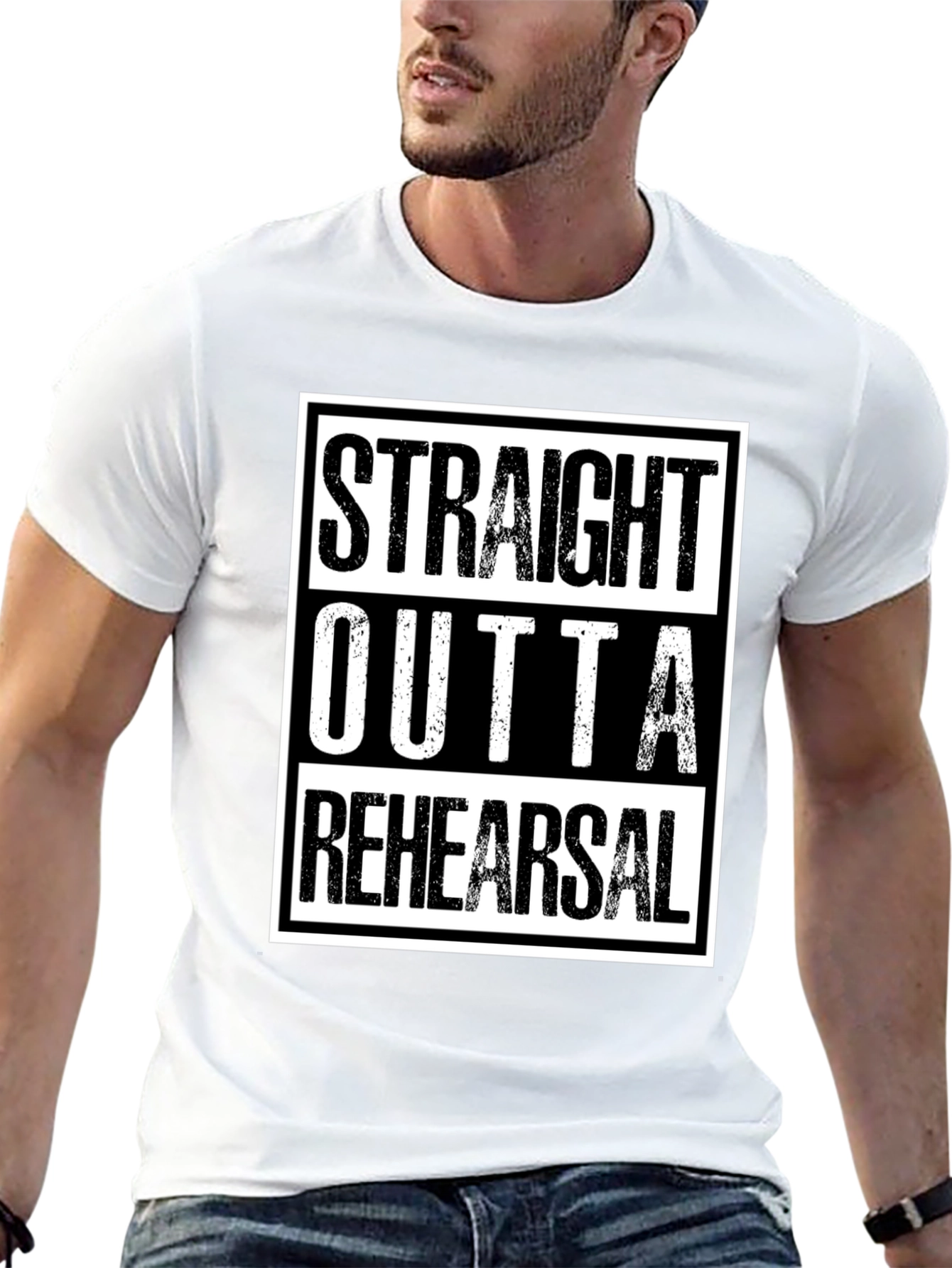Black Straight Outta Rehearsal Graphic Tee view 13