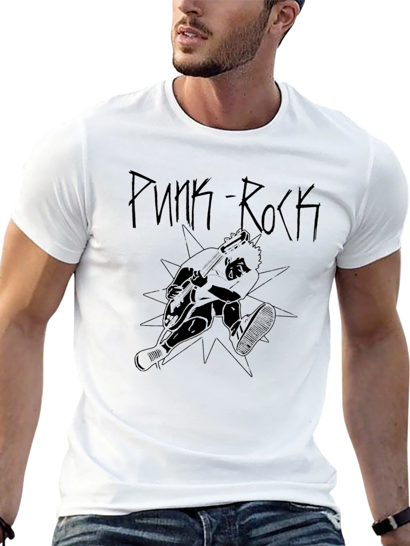 Punk Rock Graphic Tee - Black - 13
