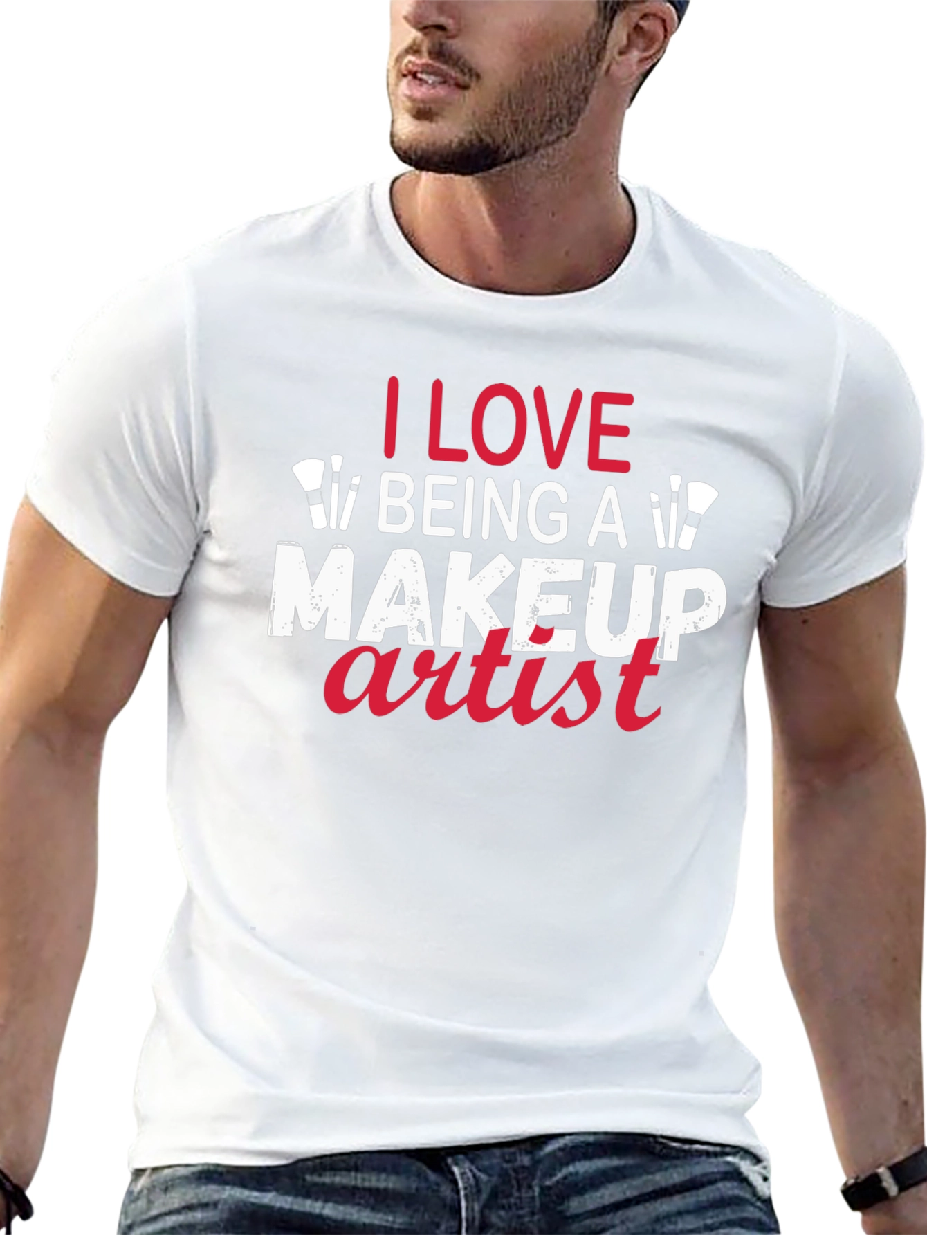 Black I Love Being a Makeup Artist T-Shirt view 13