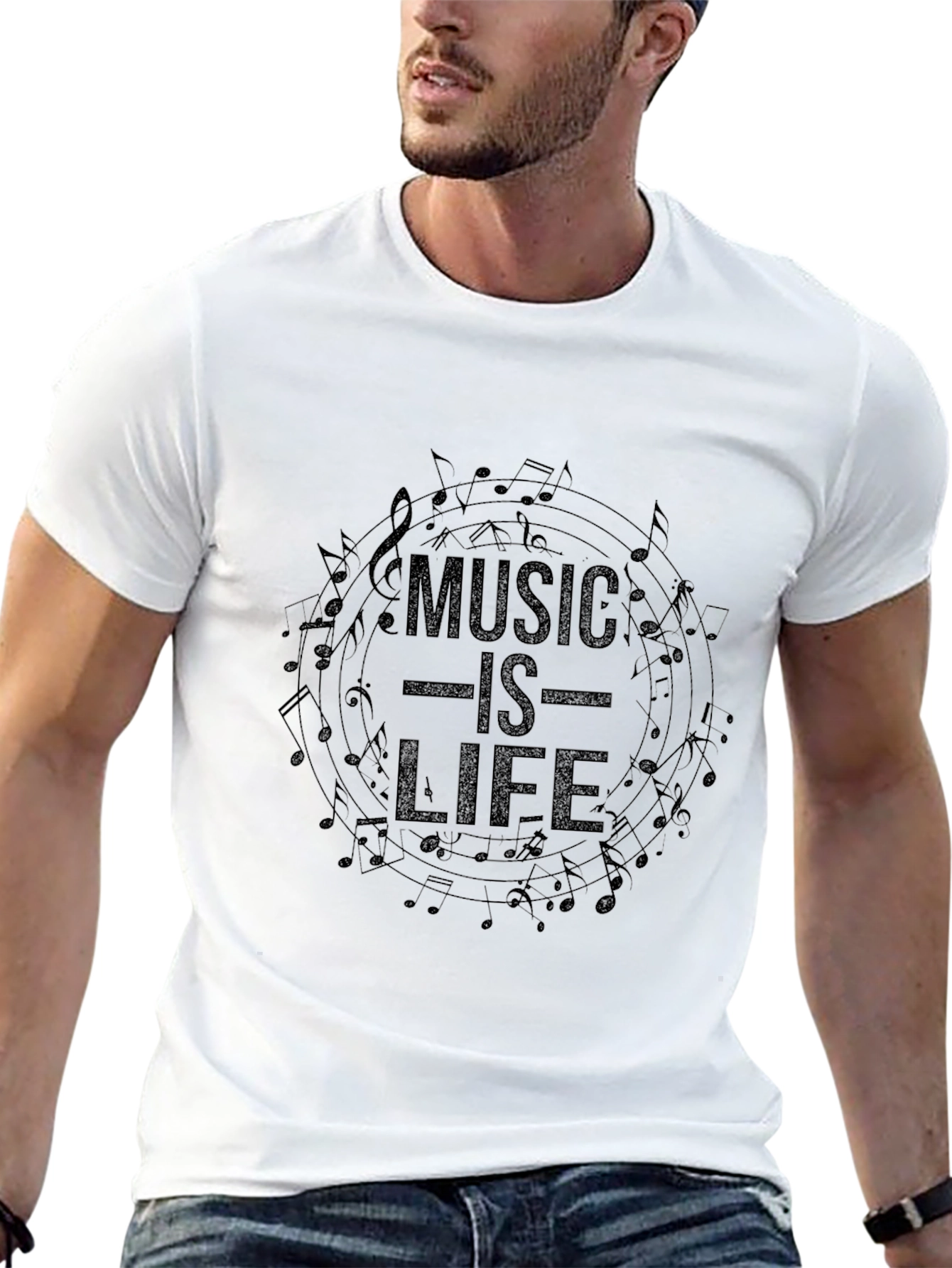 Black Music is Life Graphic T-Shirt - Black view 13