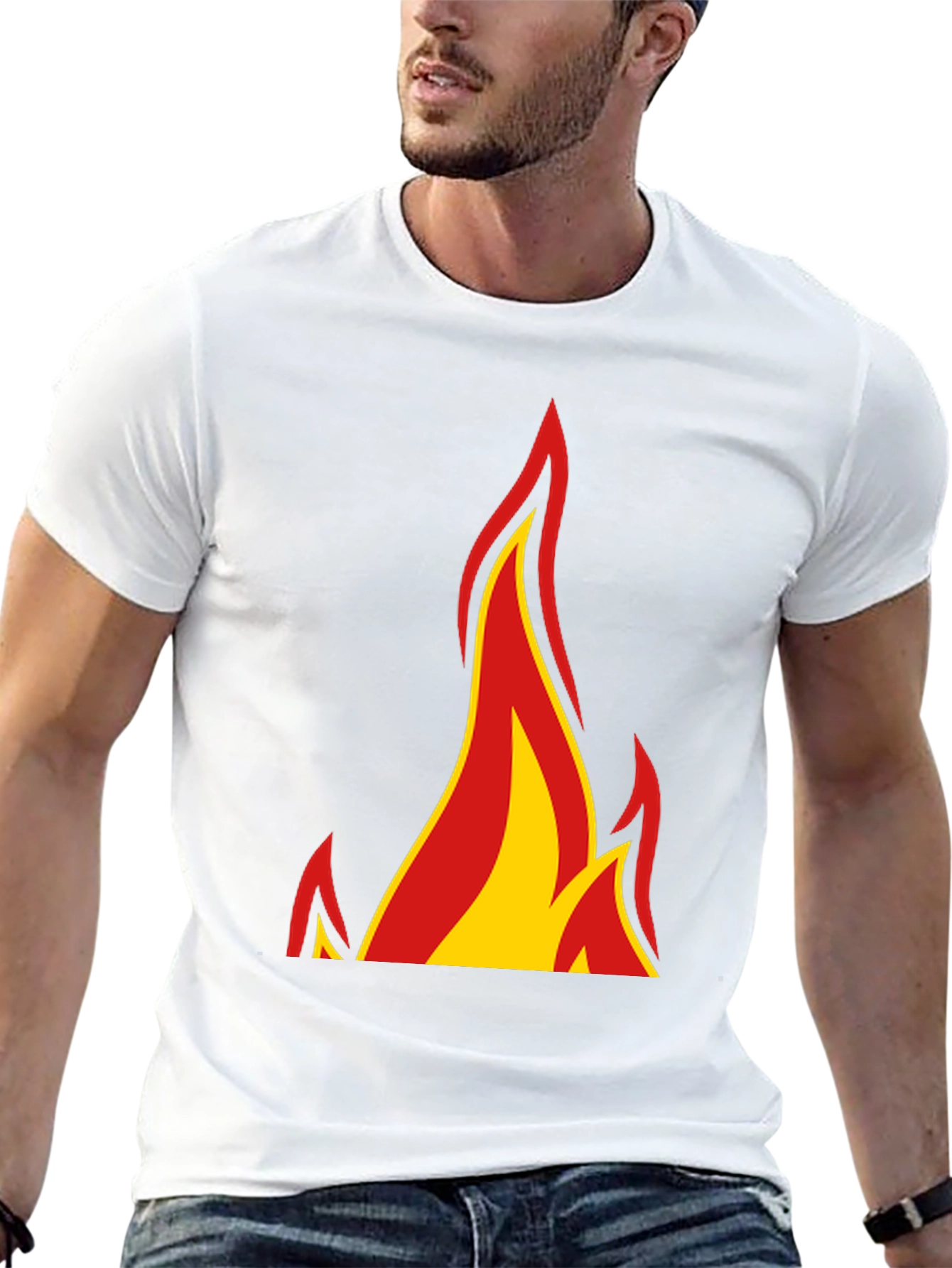 Black Flame Graphic Black T-Shirt - Bold & Stylish view 13