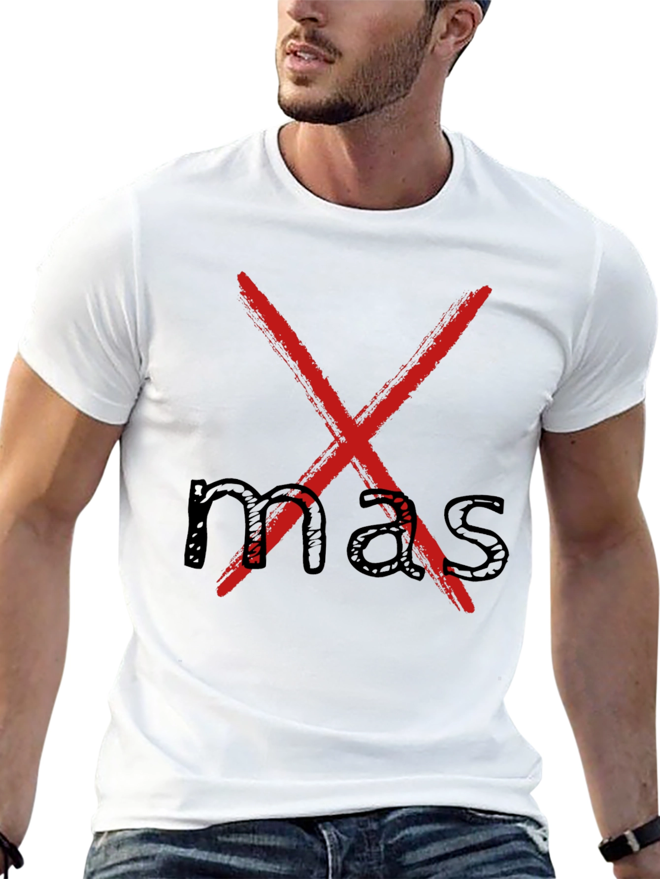 Black Red X Over 'Mas' Graphic T-Shirt - Casual Menswear view 13