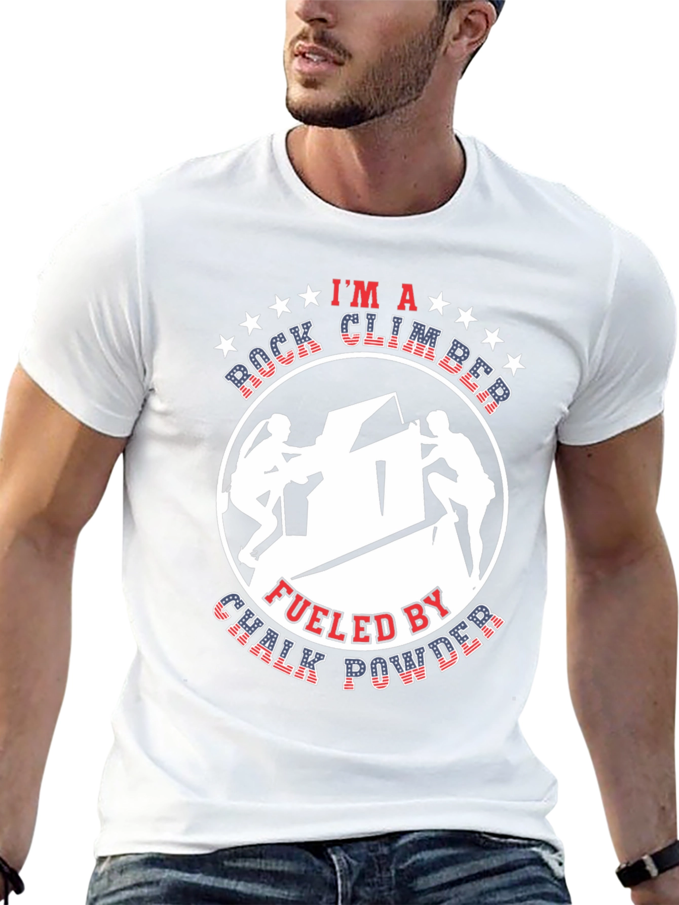 Black Rock Climber Chalk Powder Graphic Tee view 13