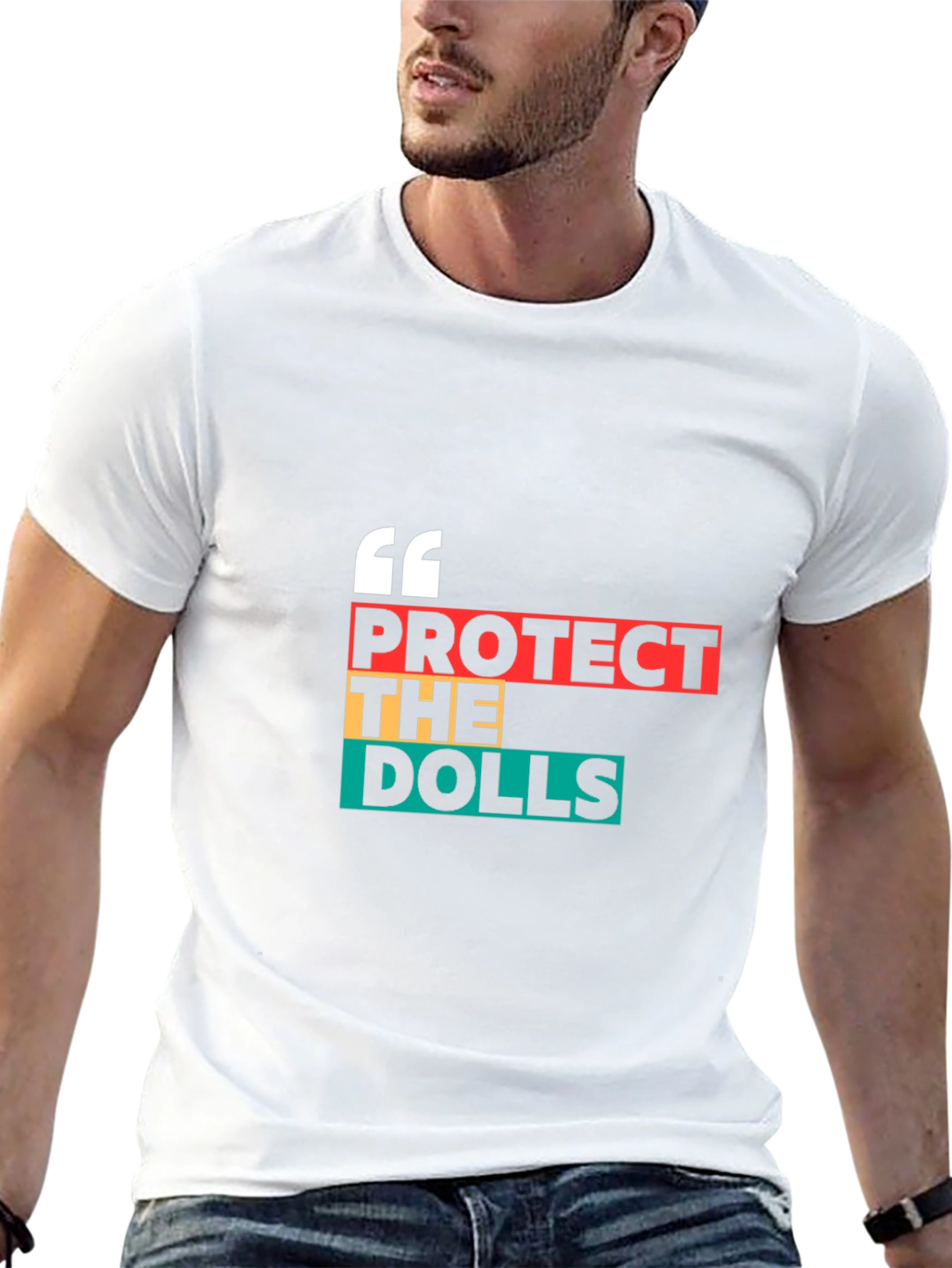 Black Protect The Dolls Graphic Tee - Black Cotton Blend view 13