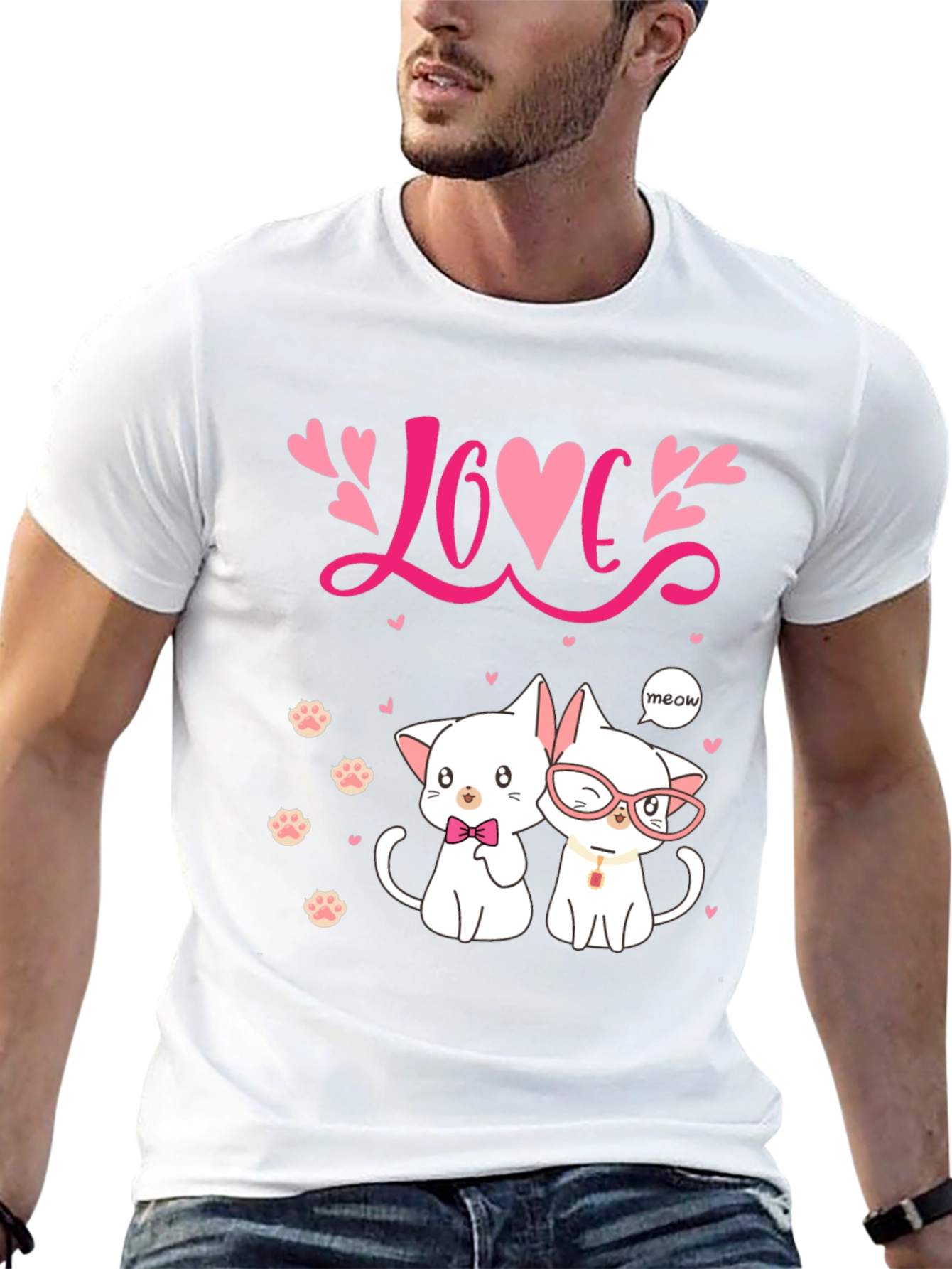 Black Cat Love T-Shirt view 13