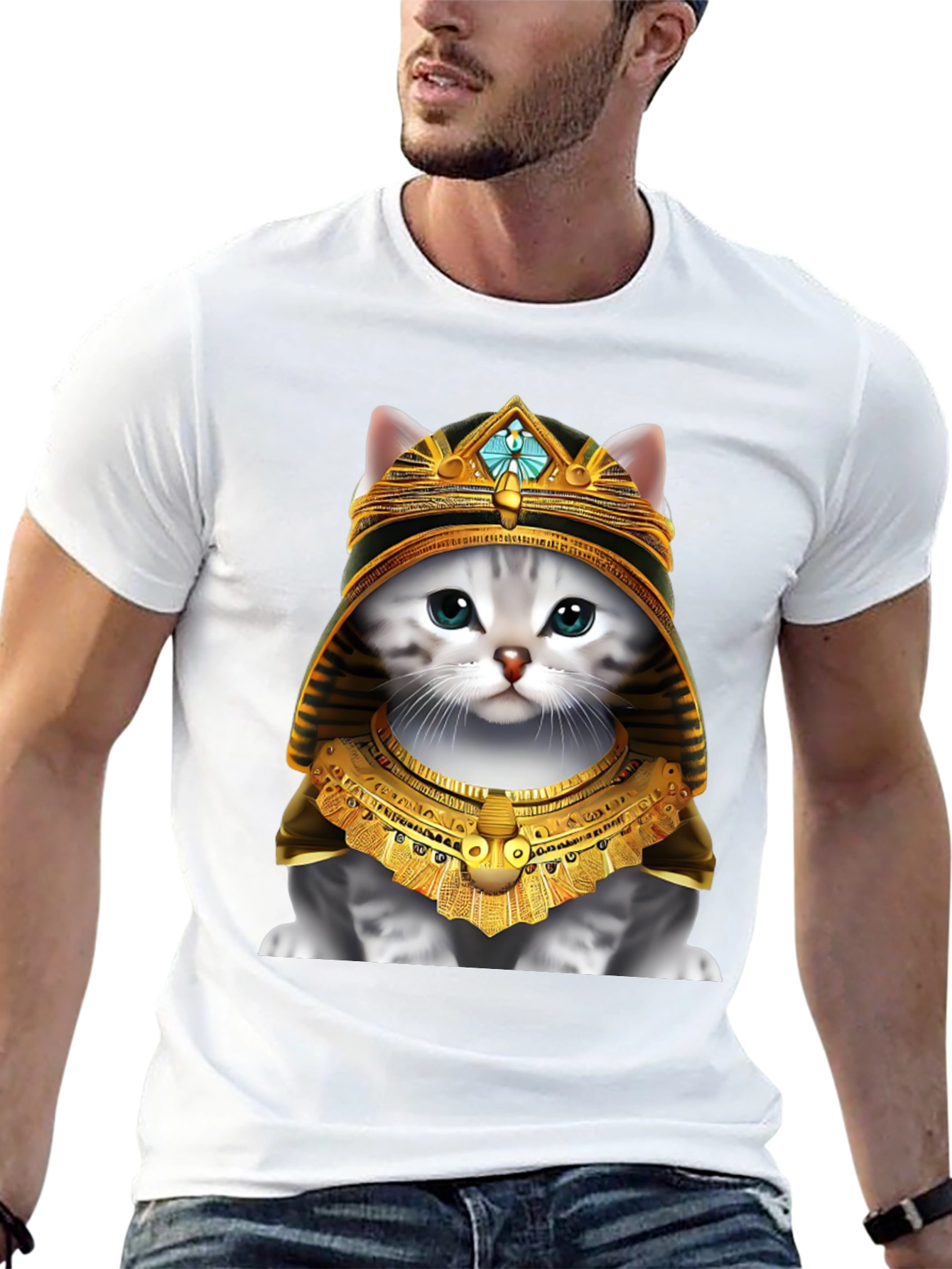 Black Pharaoh Cat T-Shirt view 13