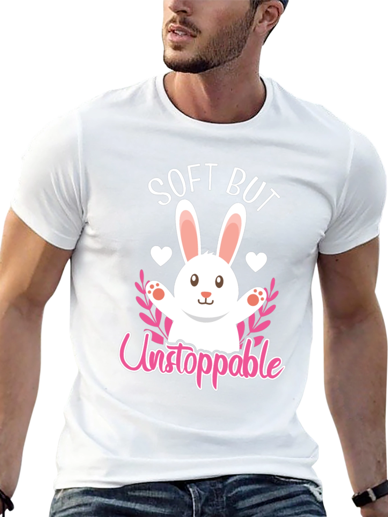 Soft But Unstoppable Bunny Graphic Tee - 13