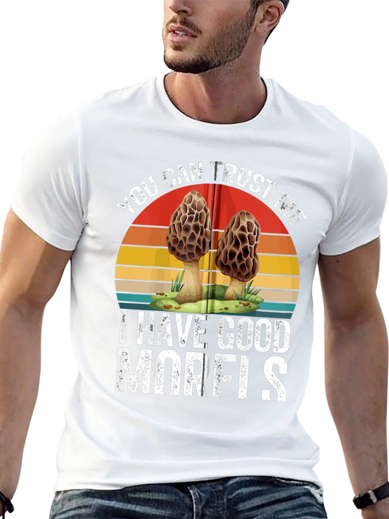 Black Trust Me, I Have Good Morels - Funny Mushroom T-Shirt view 13
