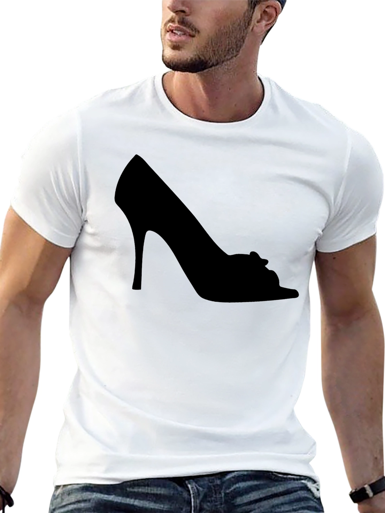 Black High Heel Silhouette T-Shirt view 13