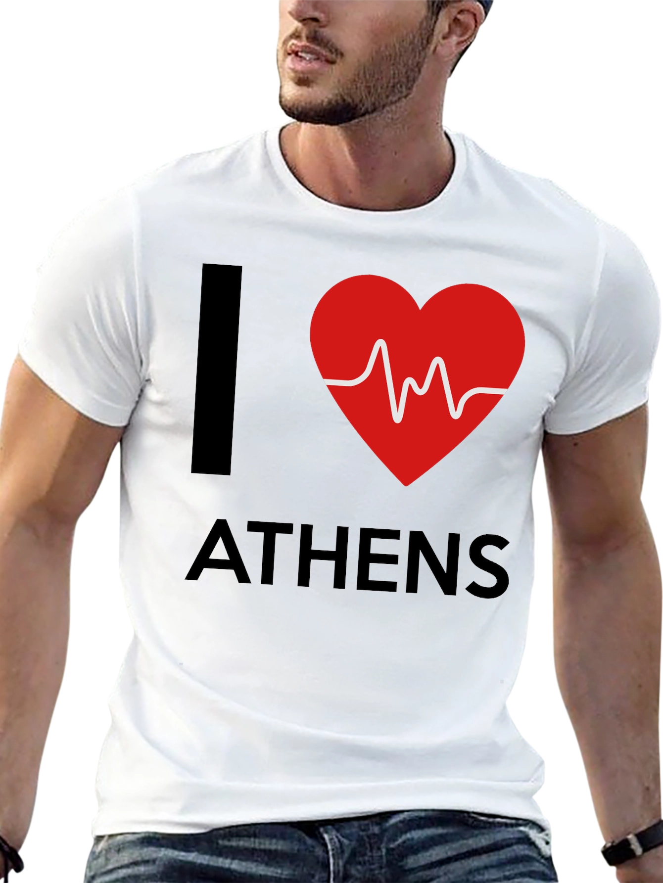 Black I Heart Athens Graphic Tee - Black view 13
