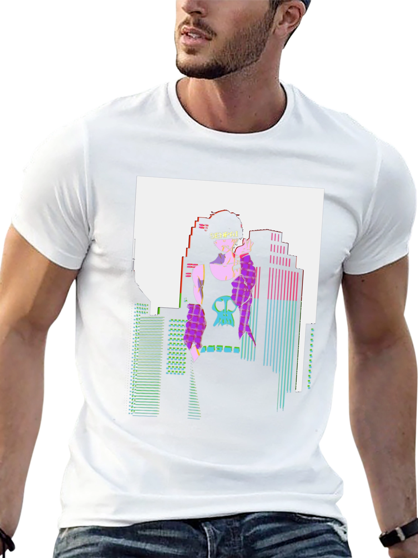 Cyberpunk Senpai T-Shirt - Graphic Anime Tee - 13