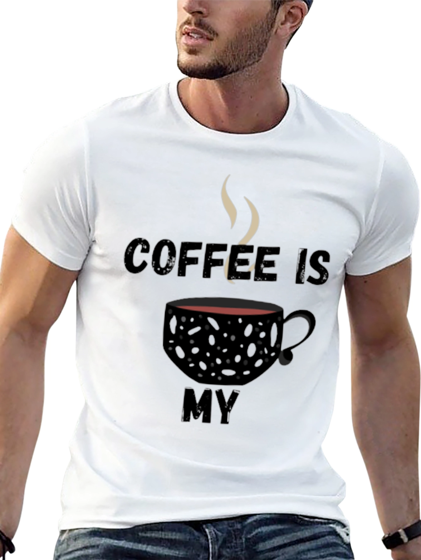 Coffee Is My T-Shirt - Black, Graphic Tee - 13
