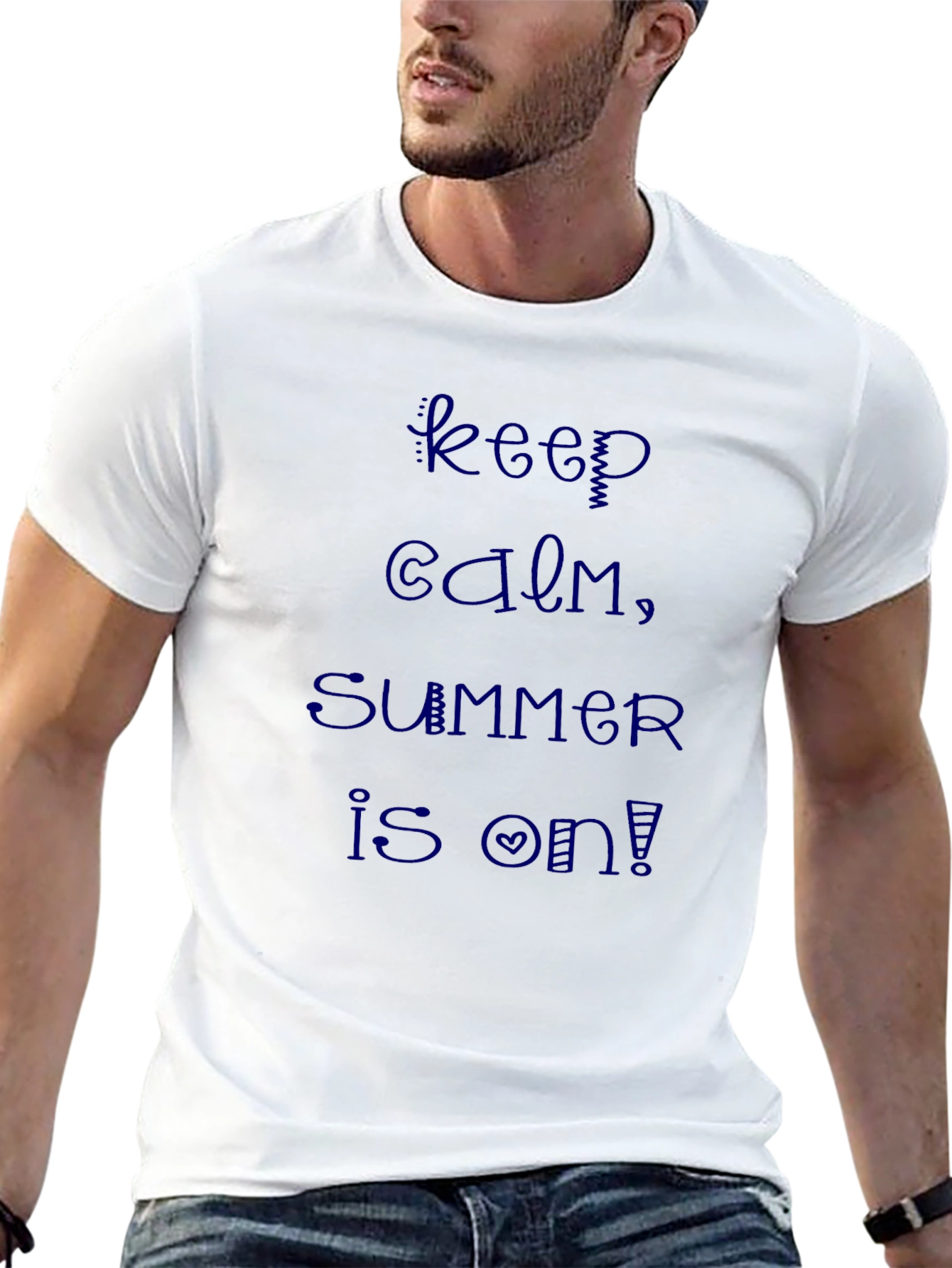 Black Keep Calm Summer T-Shirt view 13