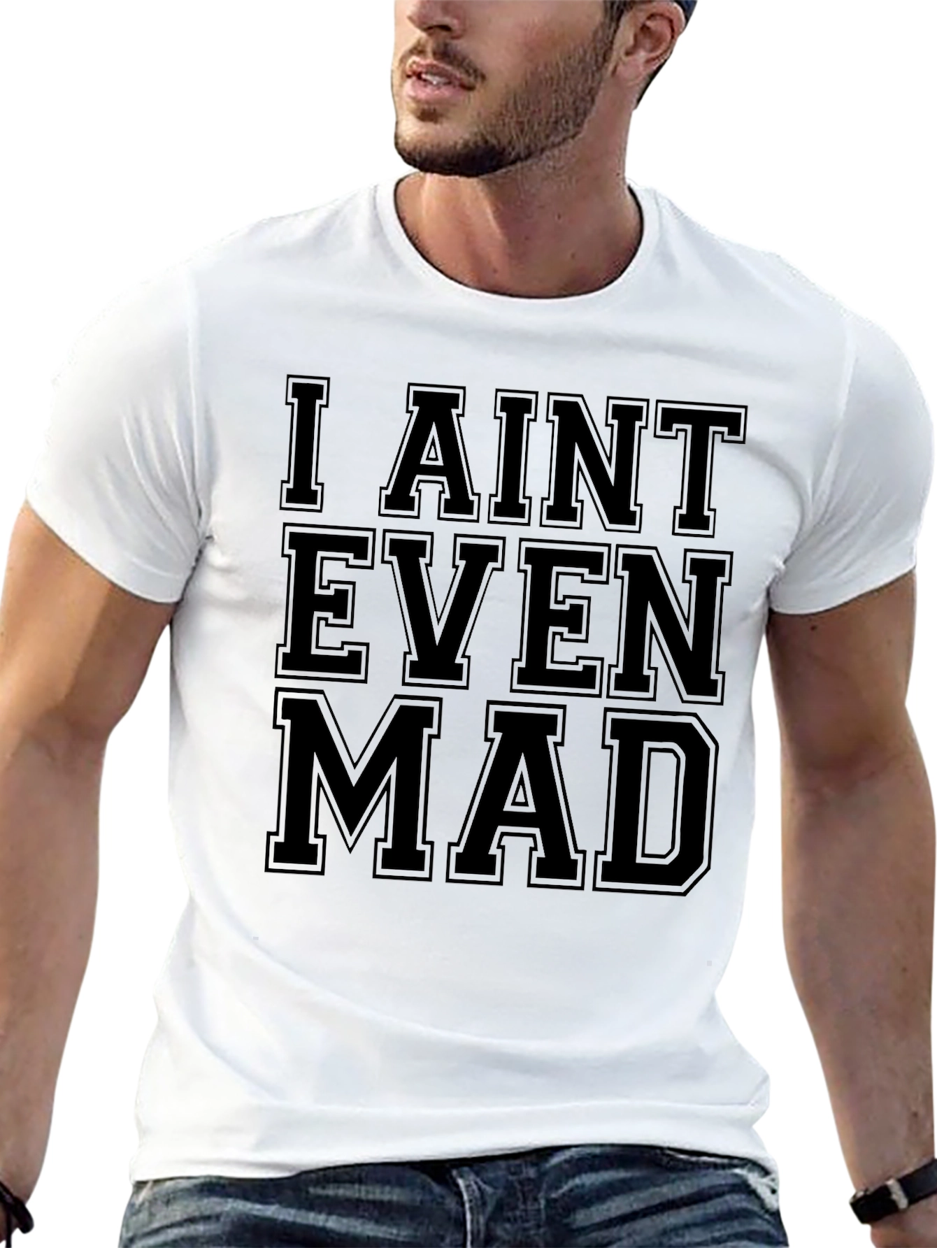 Black I Ain't Even Mad Graphic Tee - Unisex view 13