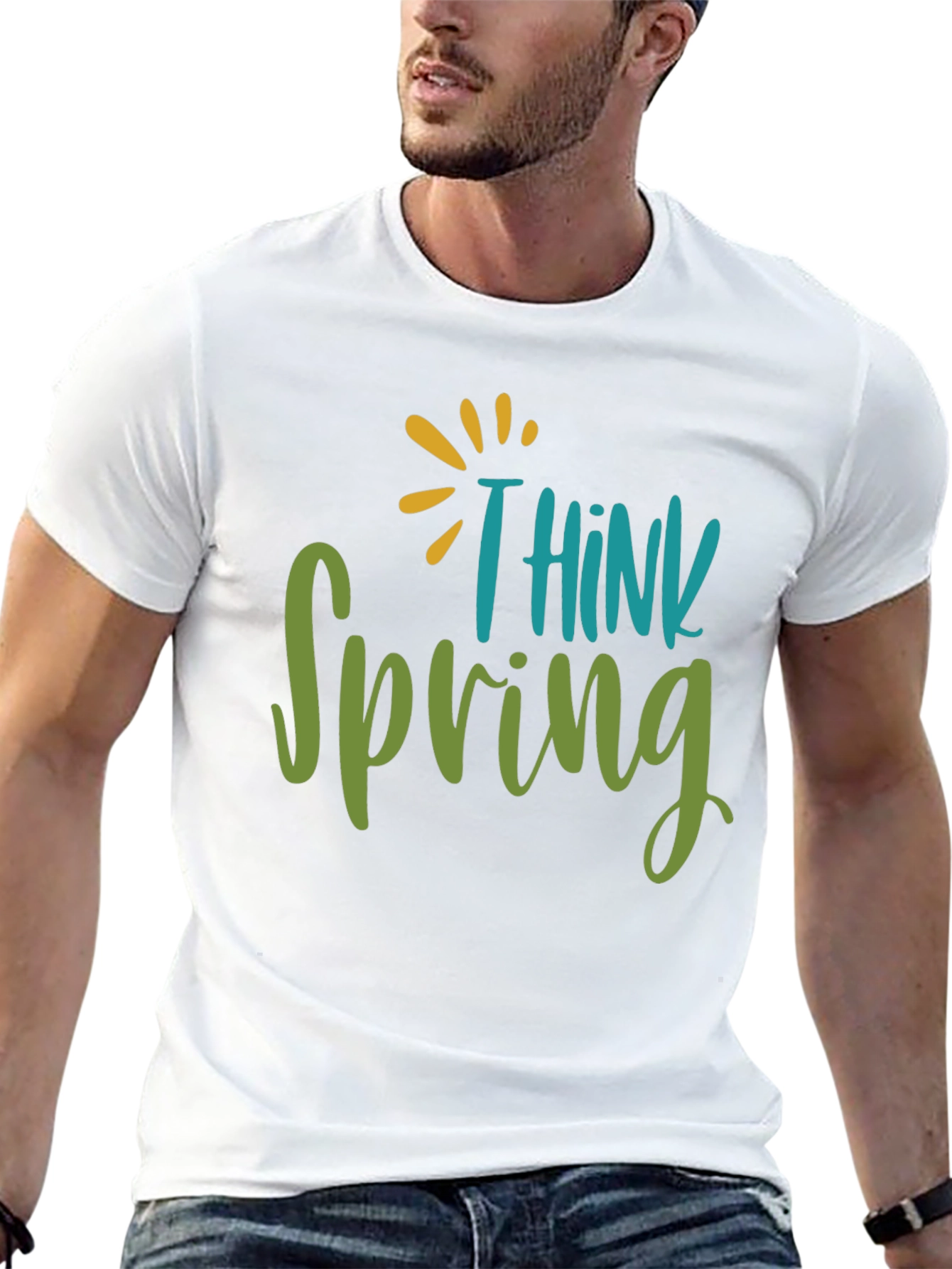 Black Think Spring Graphic Tee - Black view 13
