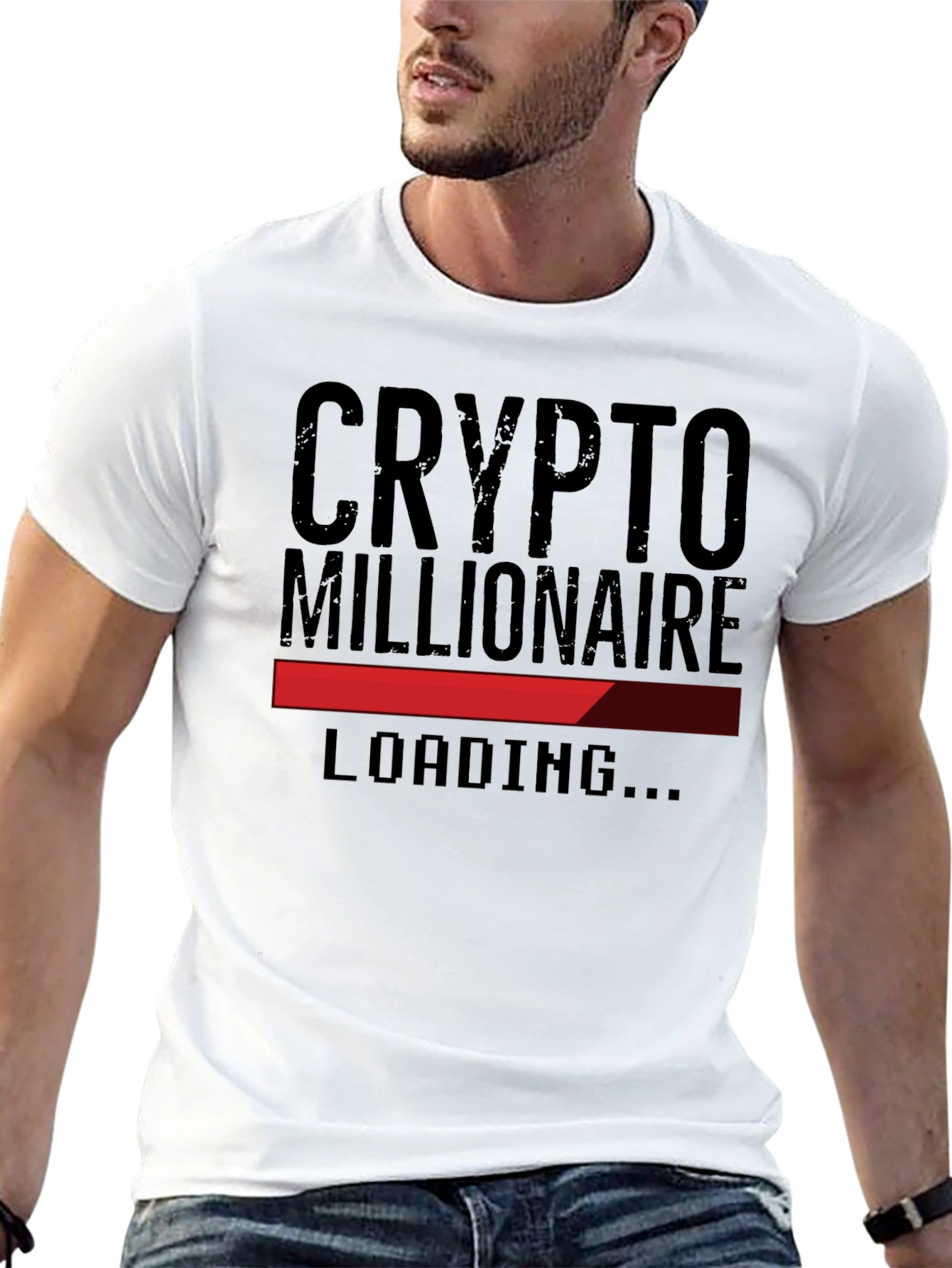 Black Crypto Millionaire Loading T-Shirt - Black view 13
