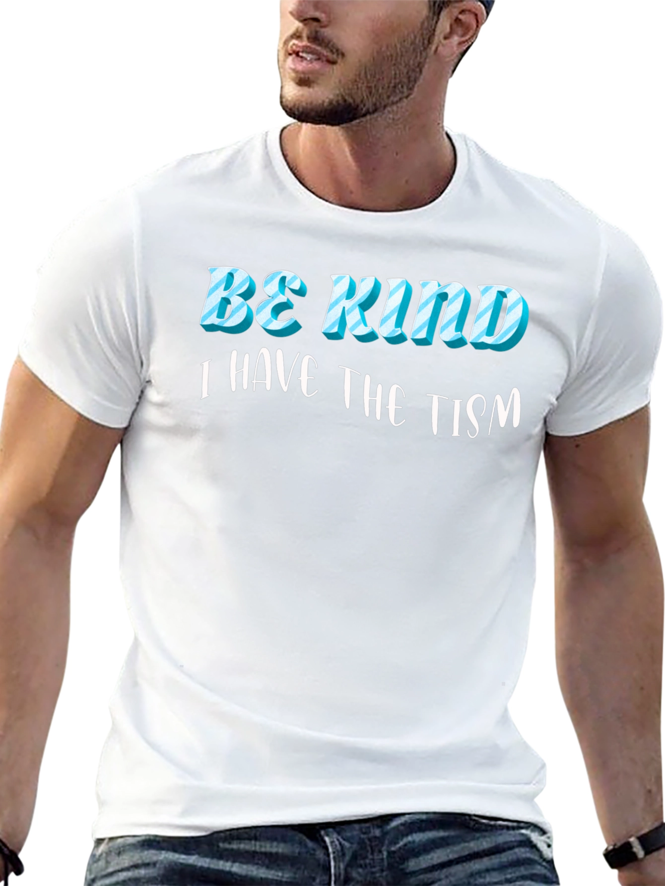 Black Be Kind, I Have the Tism Black T-Shirt view 13