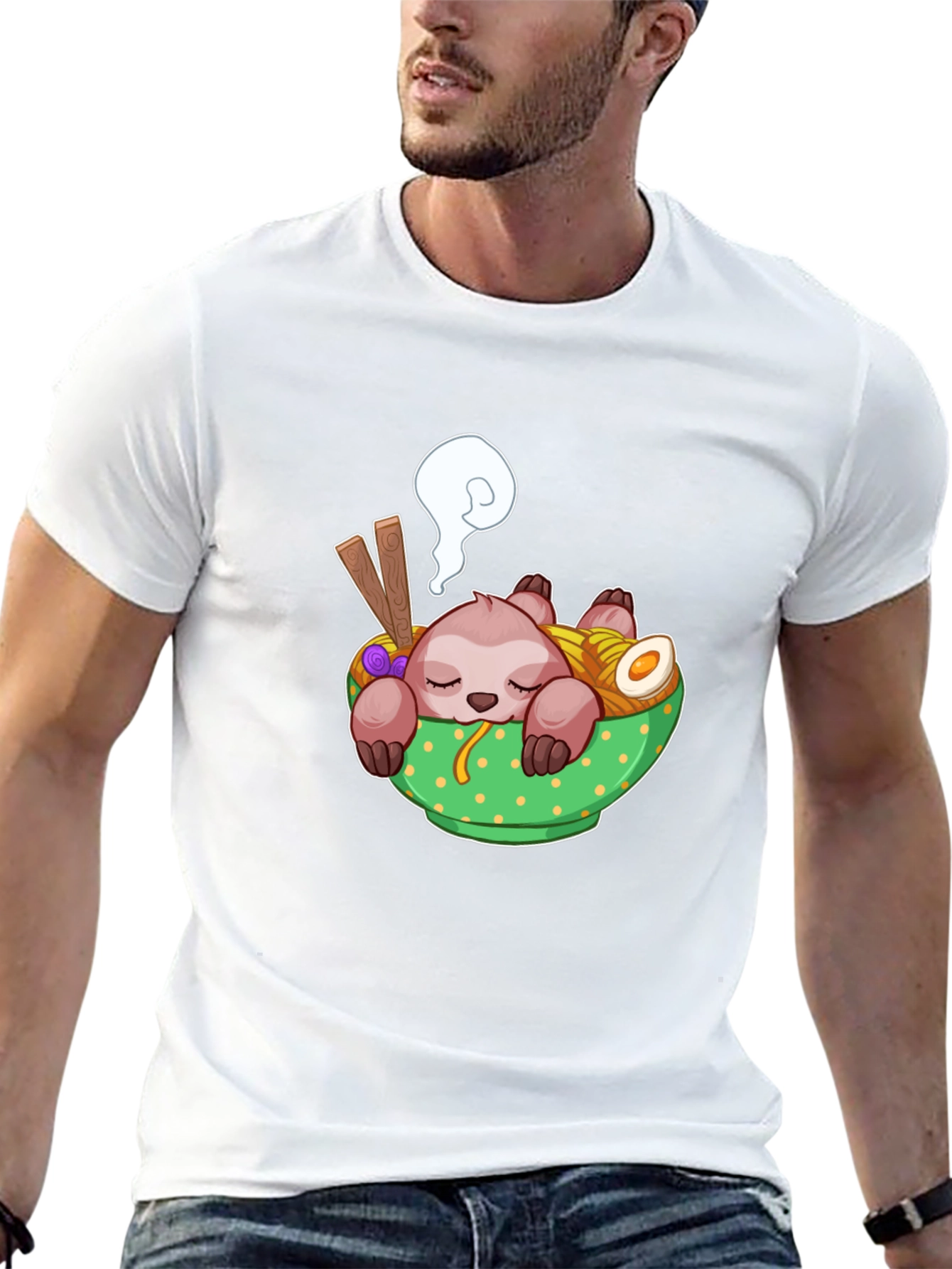 Sloth Ramen Graphic T-Shirt - Comfy & Fun! - 13