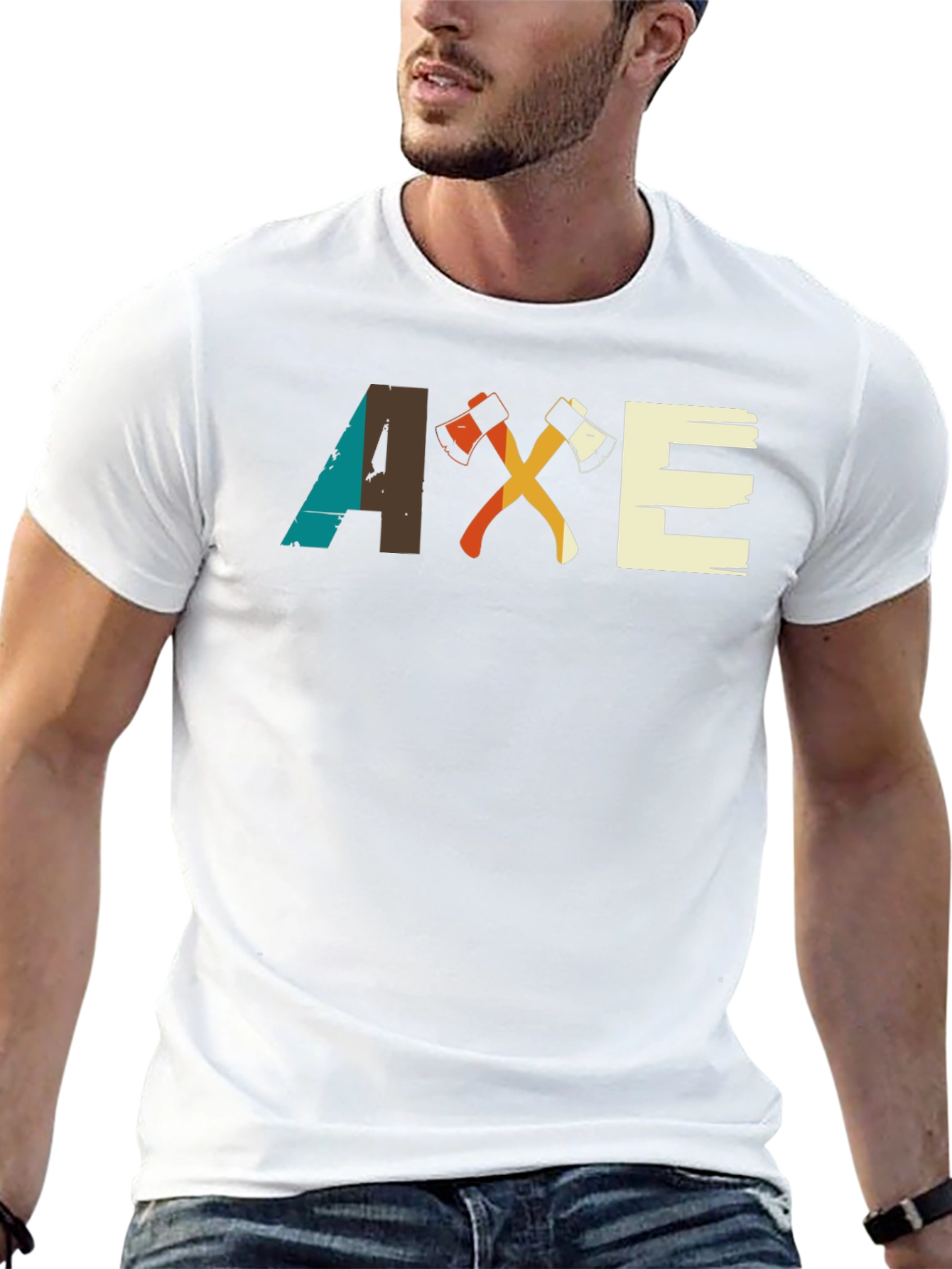 Black Axe Graphic Tee - Retro Lumberjack Style view 13