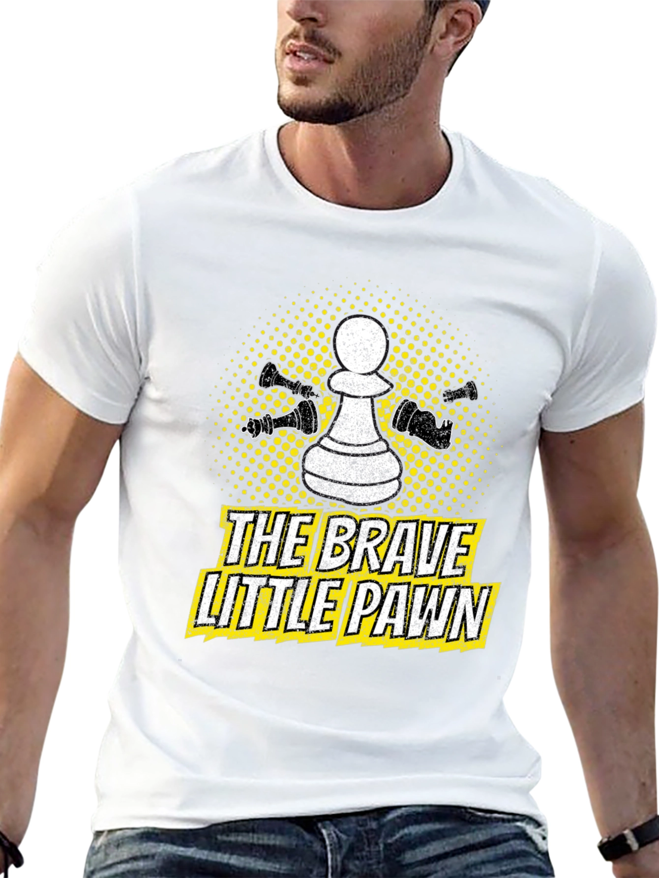 Black The Brave Little Pawn Graphic T-Shirt view 13