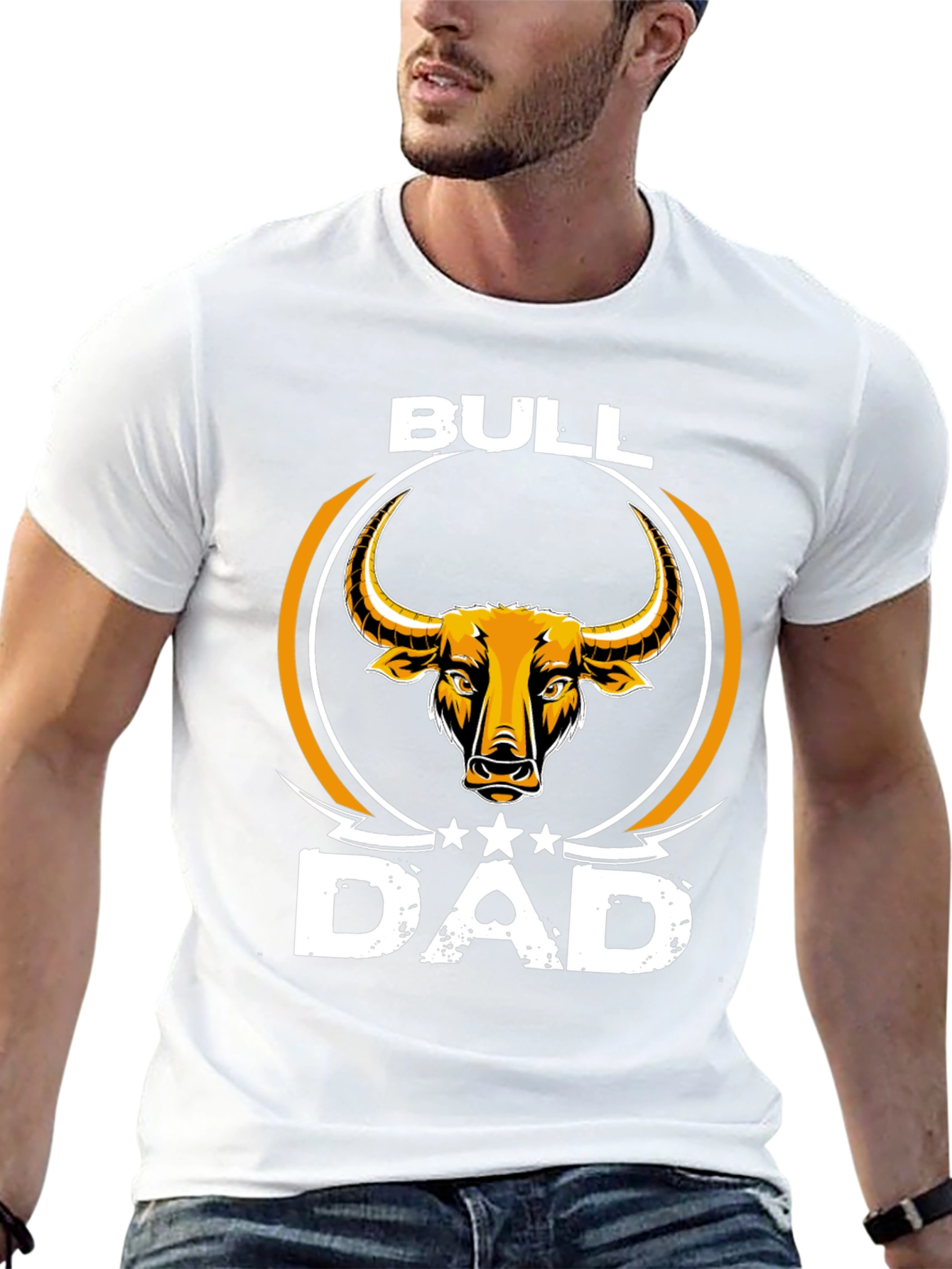 Black Bull Dad Graphic Tee - Stylish Father's Day Apparel view 13