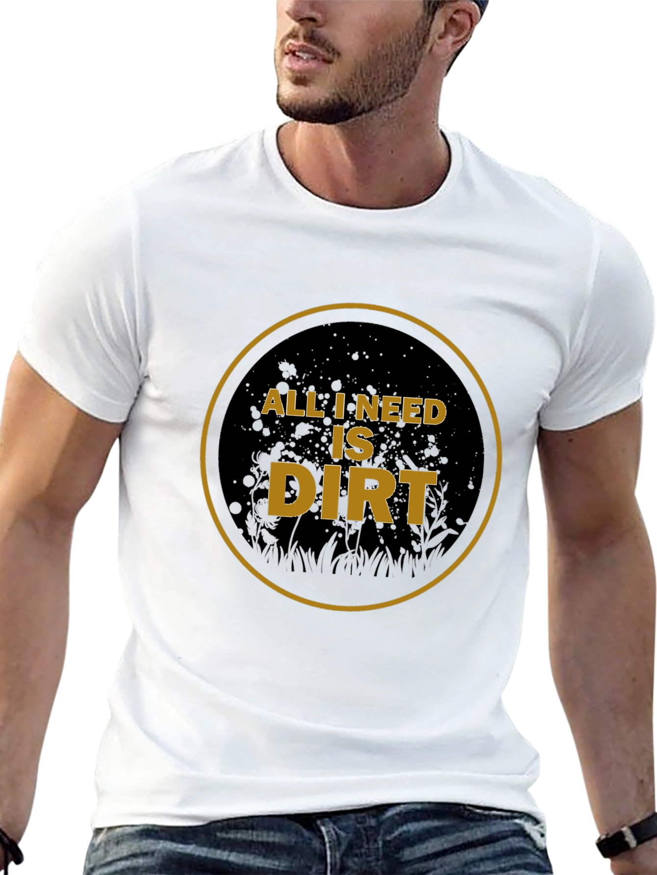 Black All I Need is Dirt T-Shirt - Gardening view 13