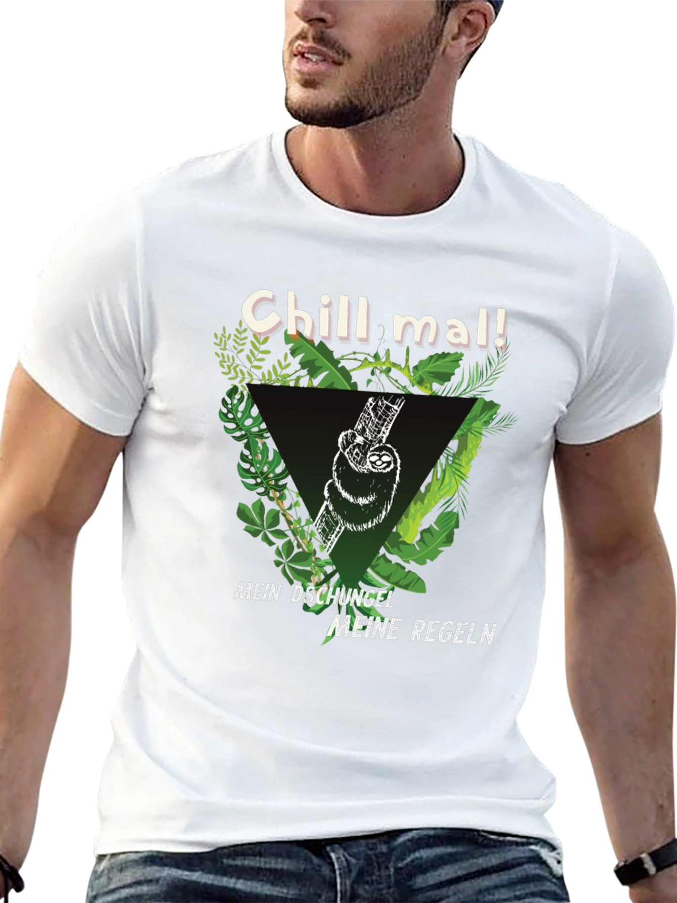 Black Chill Mal Sloth T-Shirt - Men's Black Graphic Tee view 13