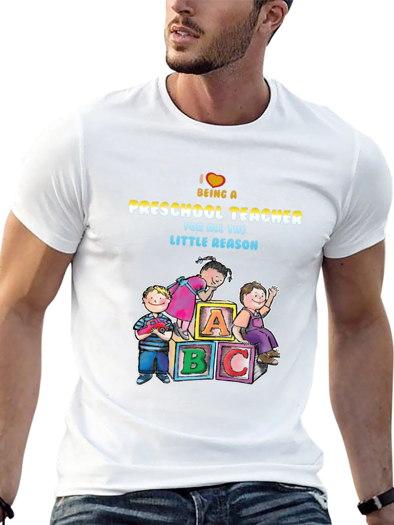 Black Preschool Teacher Graphic Tee view 13