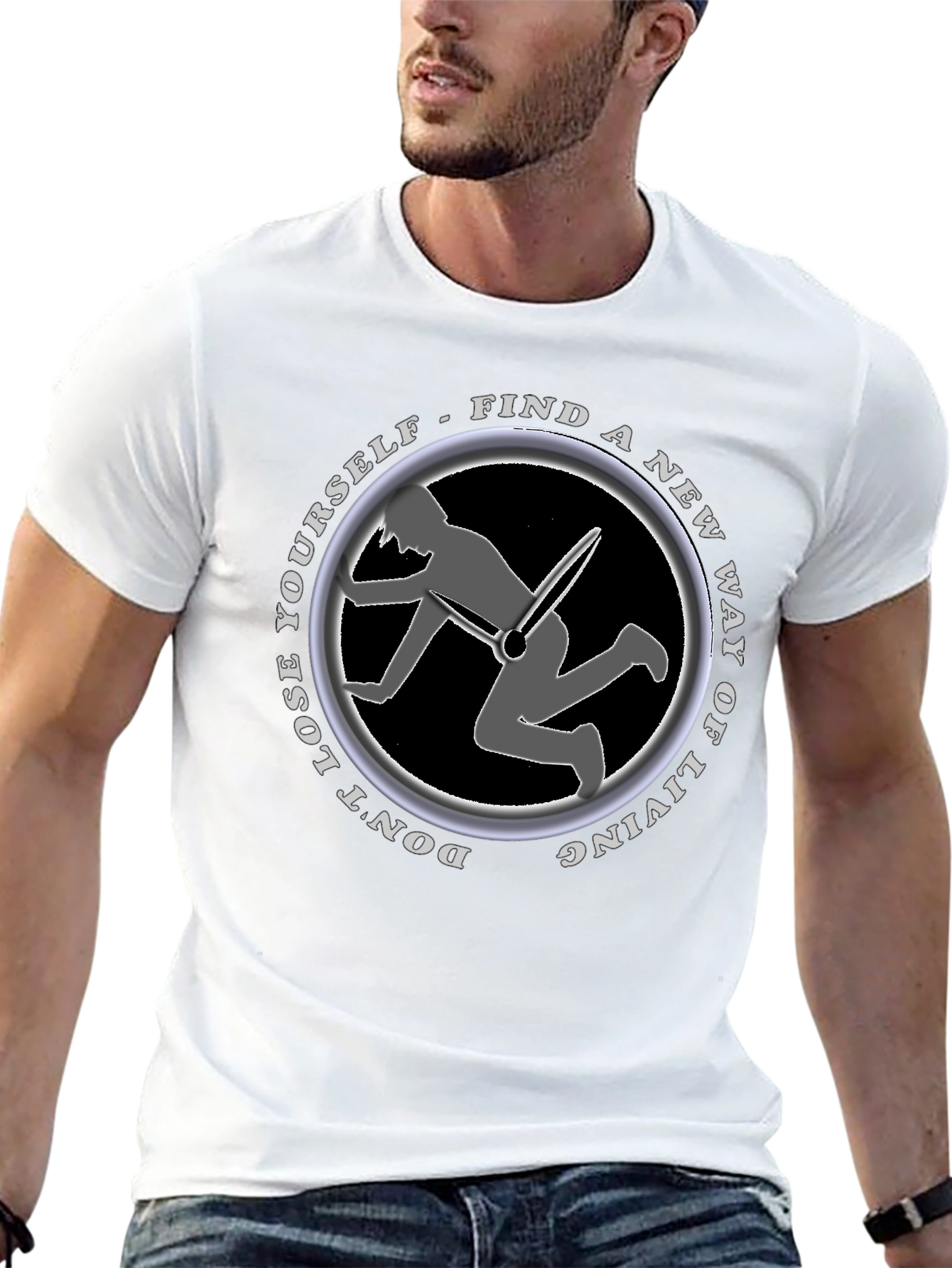 Black Find Yourself Black Graphic Tee view 13