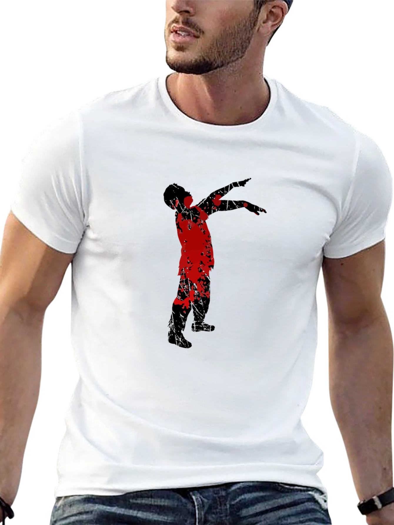 Black Dabbing Zombie Graphic Tee - Black view 13