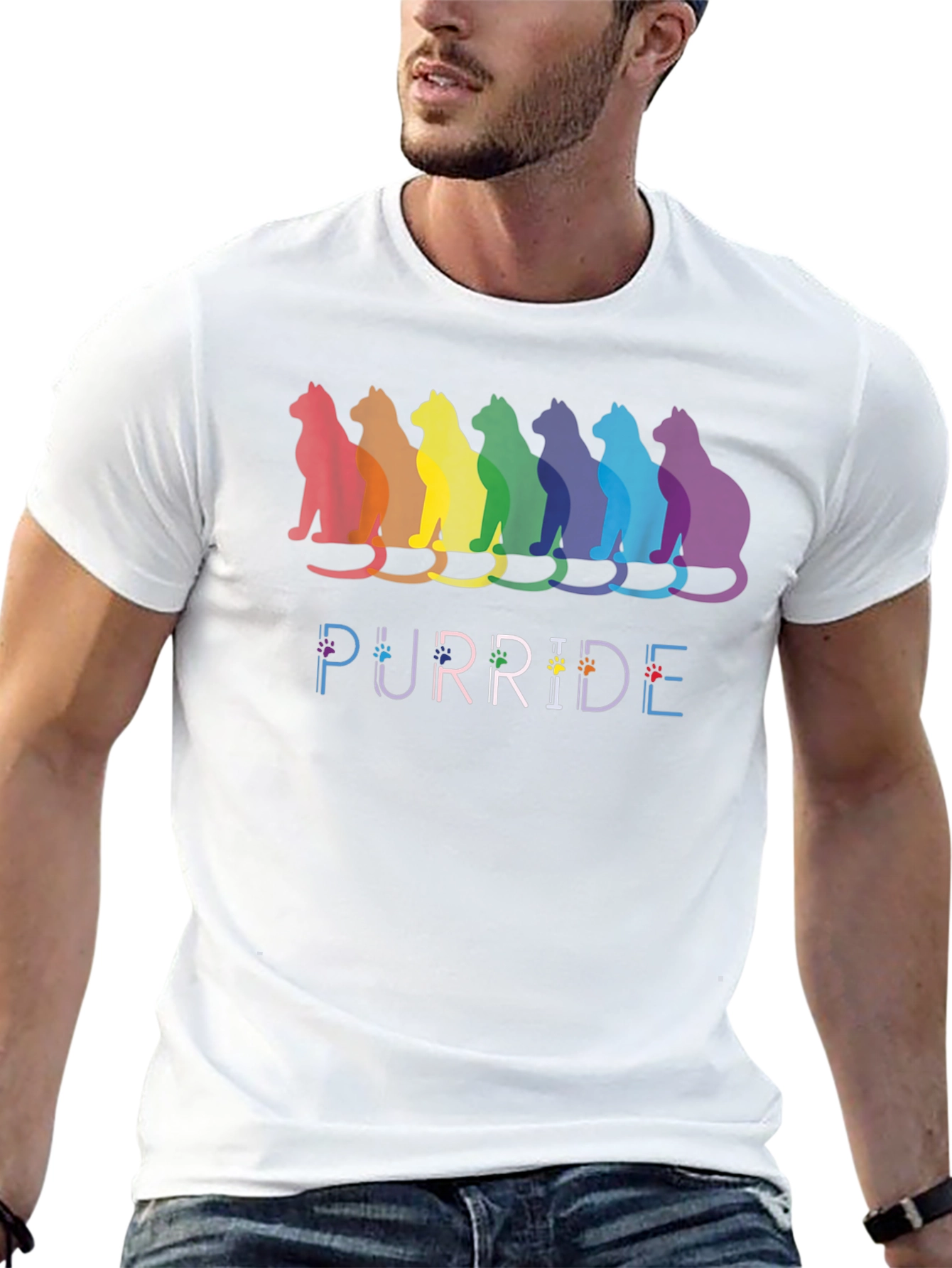 Black Purride Cat Pride T-Shirt view 13