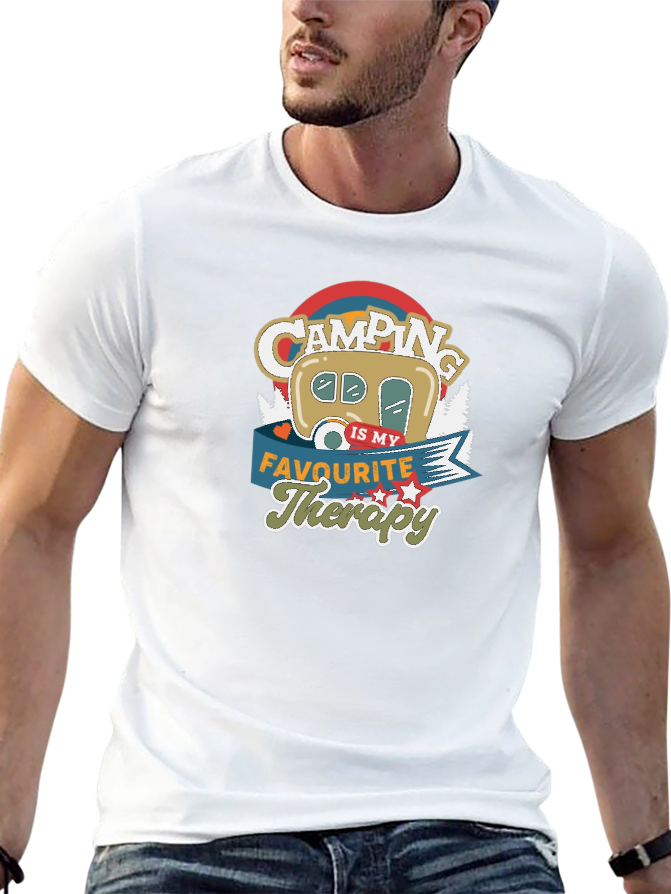 Black Camping Is My Favorite Therapy Graphic T-Shirt view 13
