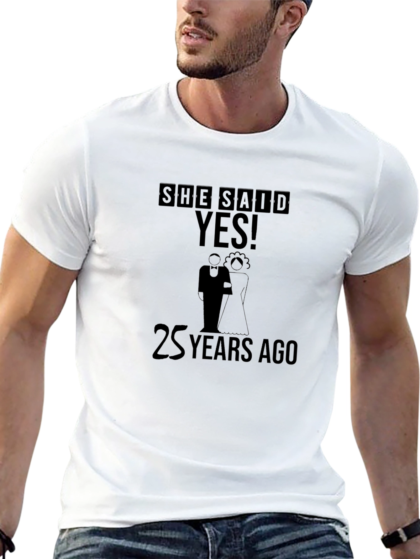Black She Said Yes! 25 Years Ago Anniversary T-Shirt view 13