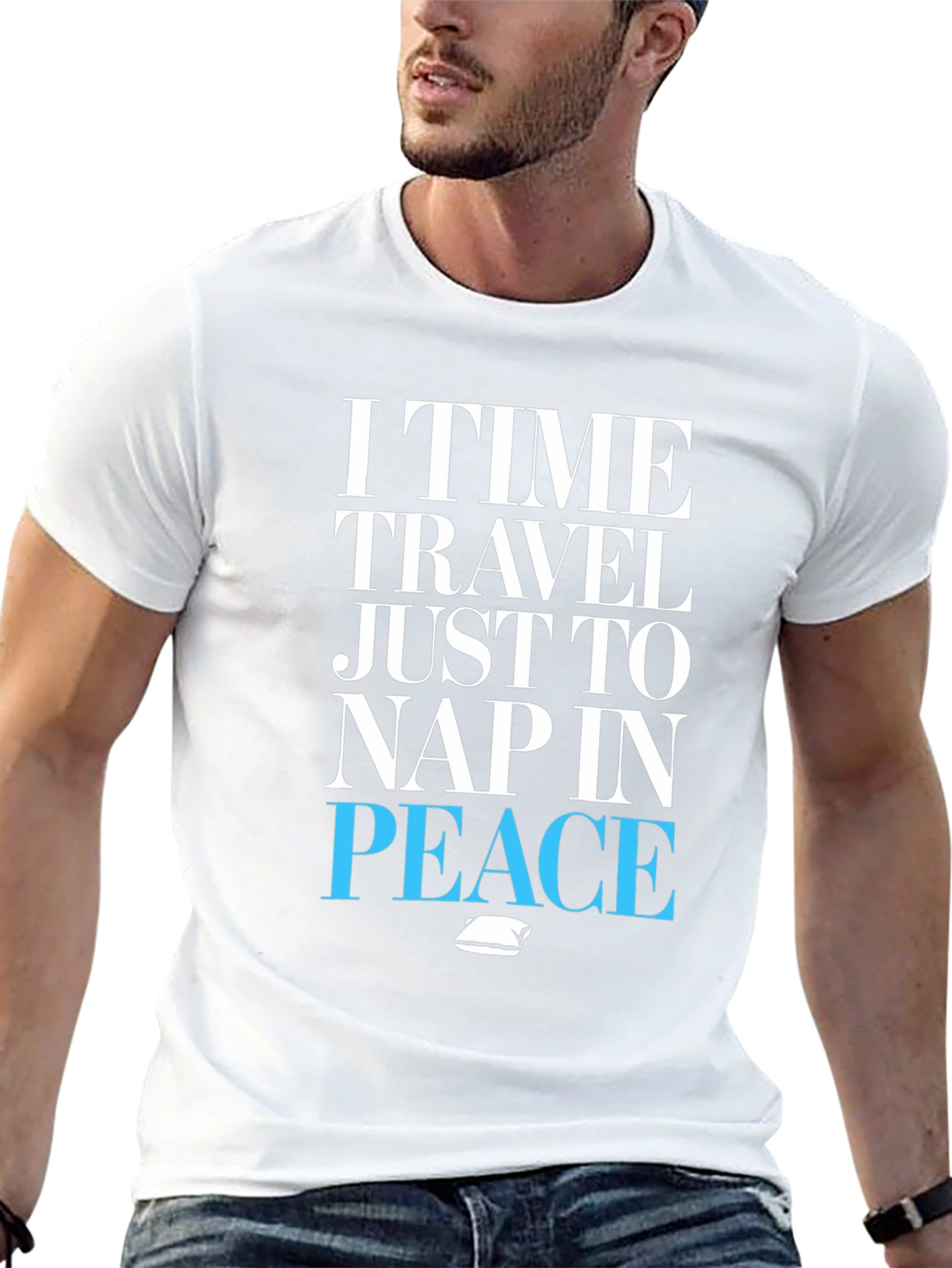 Black I Time Travel Just To Nap In Peace T-Shirt view 13