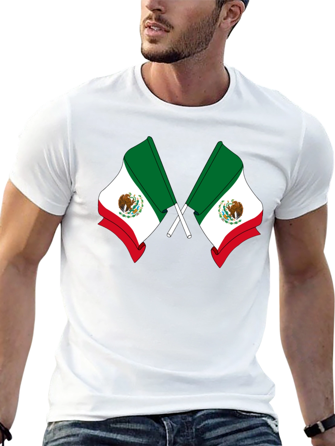 Black Mexican Flag T-Shirt - Viva Mexico! view 13