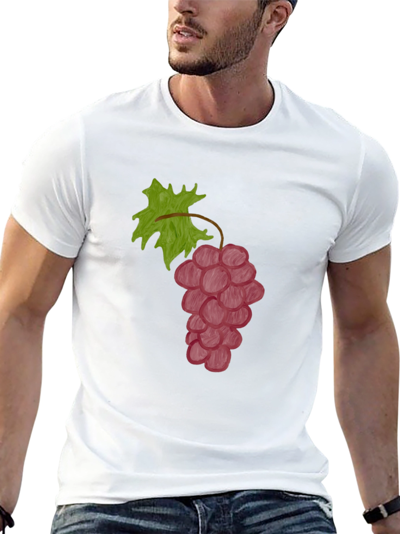 Black Grape Graphic Tee - Casual Black T-Shirt view 13