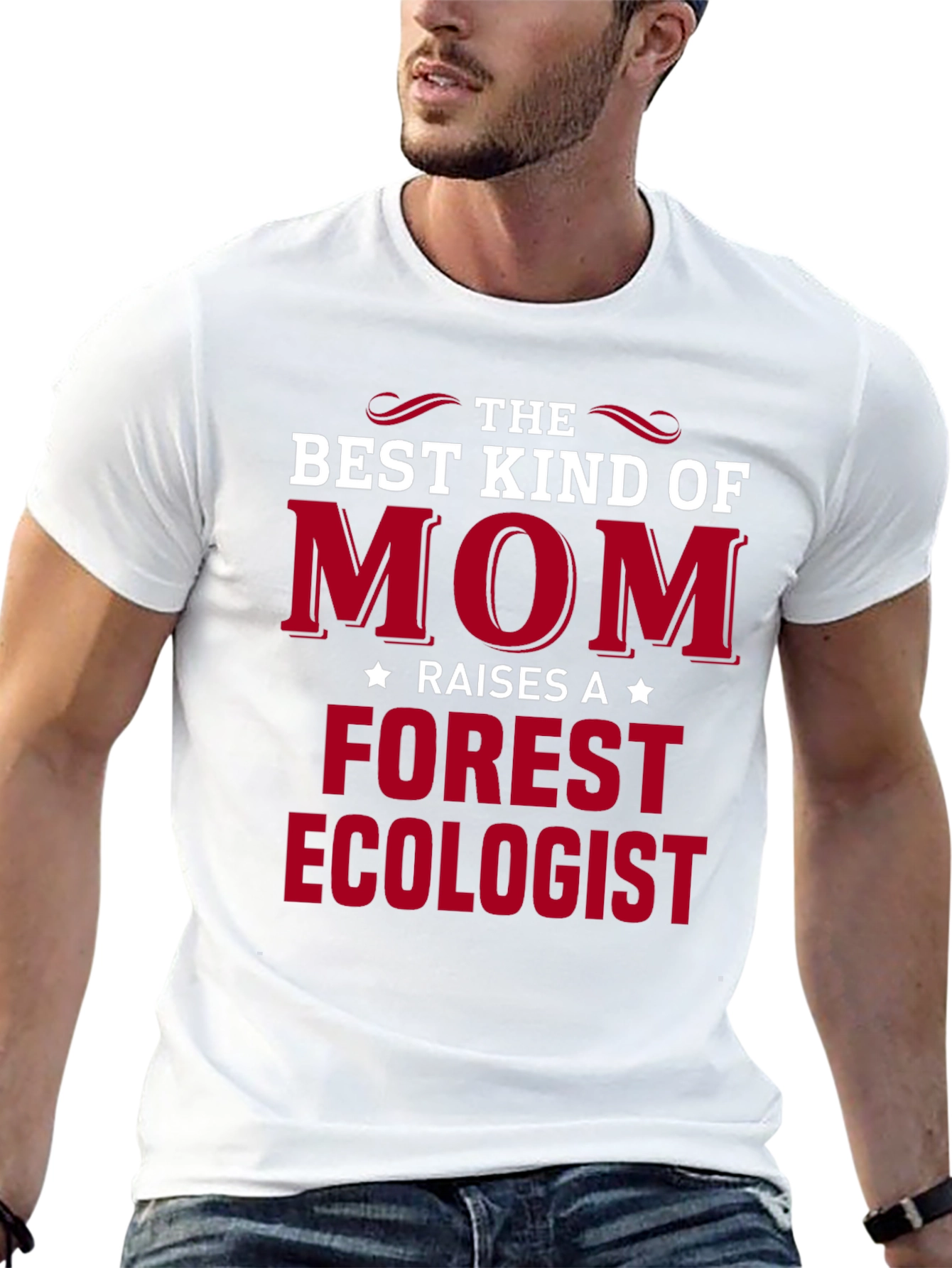 Black Best Kind of Mom Raises Forest Ecologist T-Shirt view 13