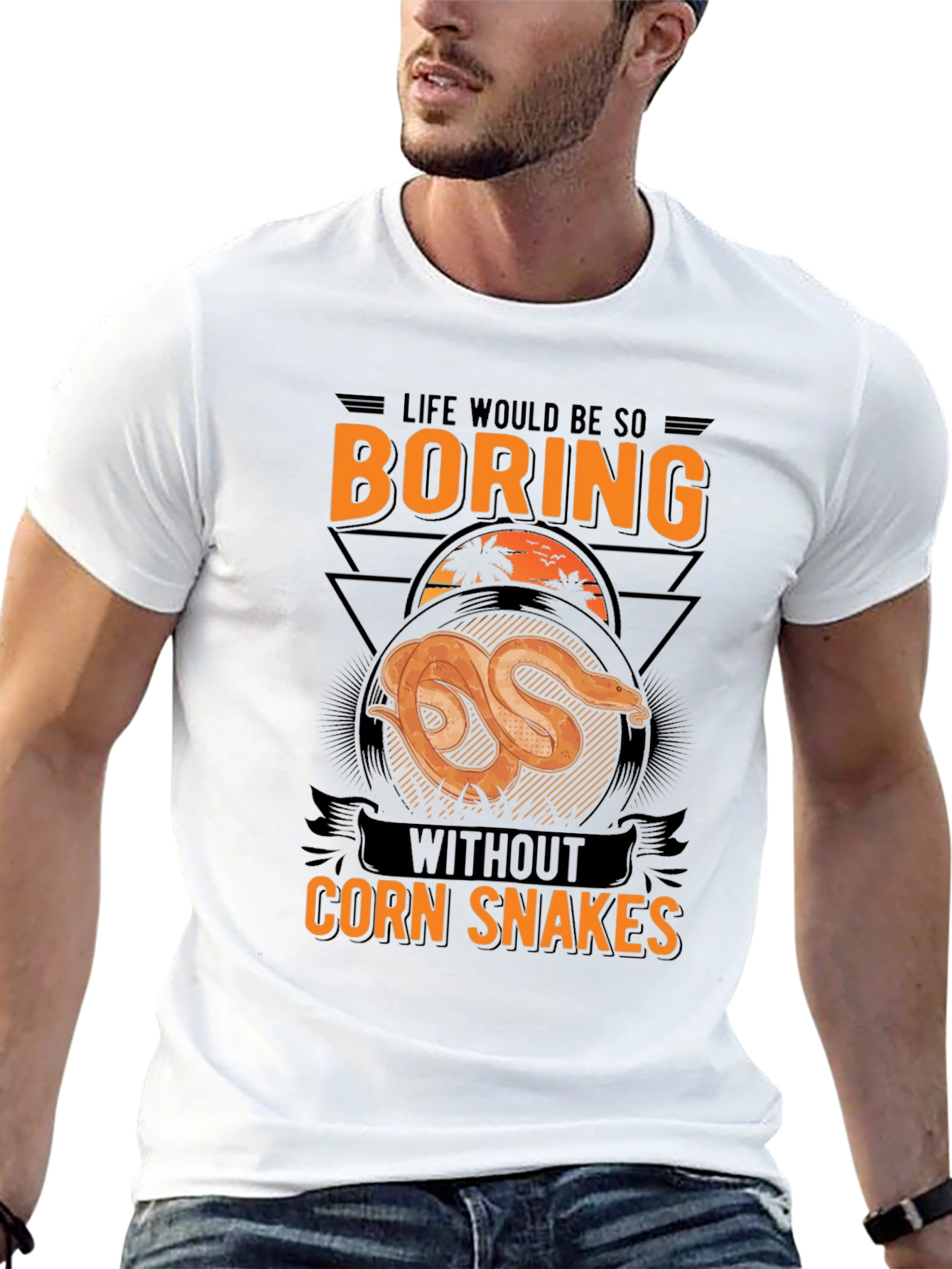 Black Boring Without Corn Snakes T-Shirt view 13