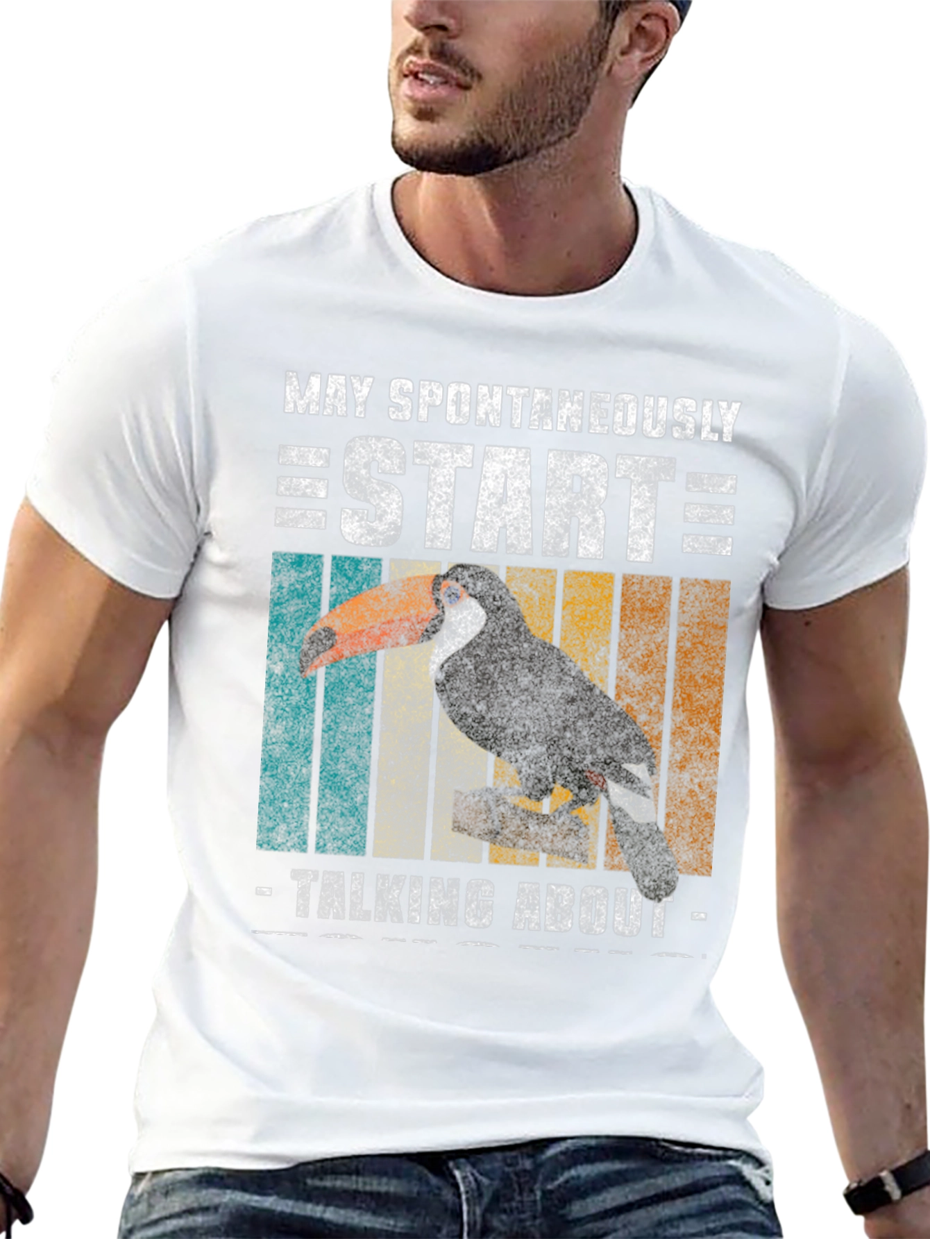 Black Toucan Enthusiast Tee: May Spontaneously Start Talking! view 13