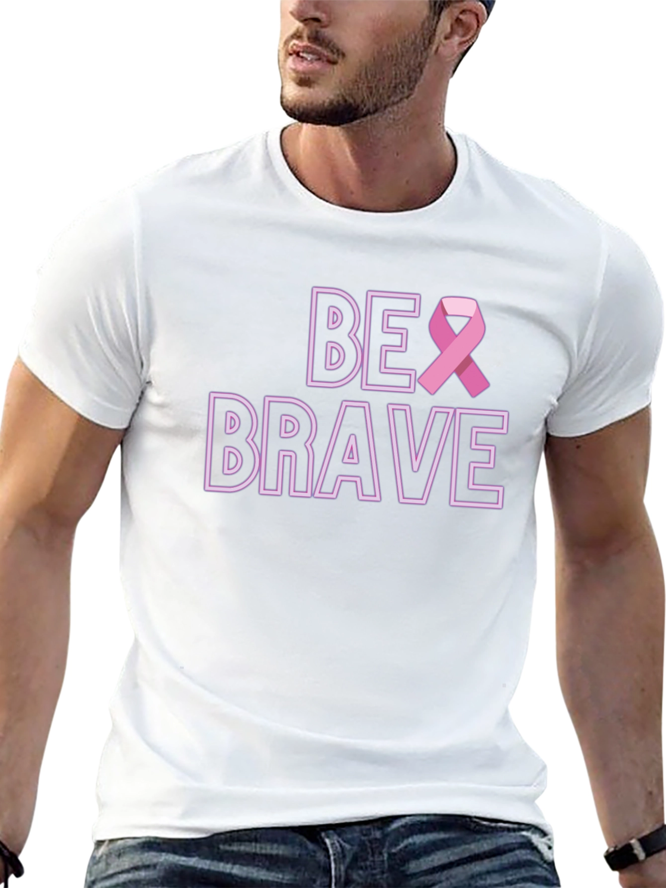 Black Be Brave Cancer Awareness T-Shirt view 13