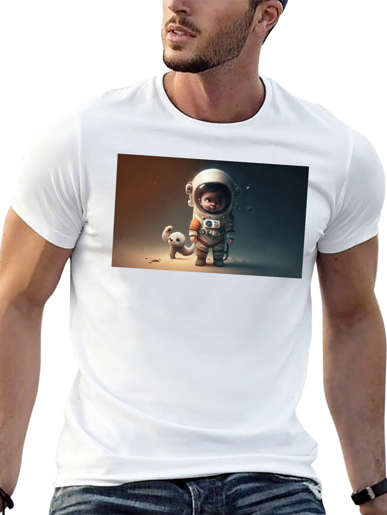 Black Astronaut & Friend Graphic Tee - Black view 13