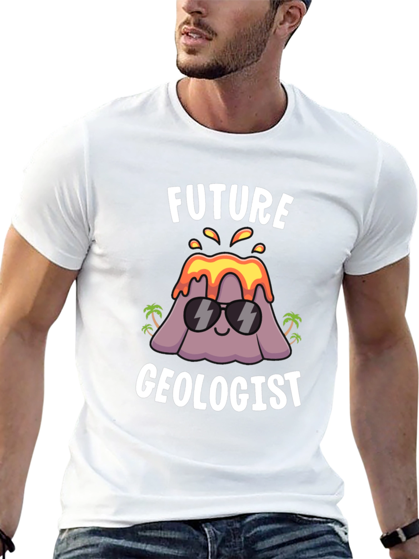 Black Future Geologist Volcano T-Shirt view 13