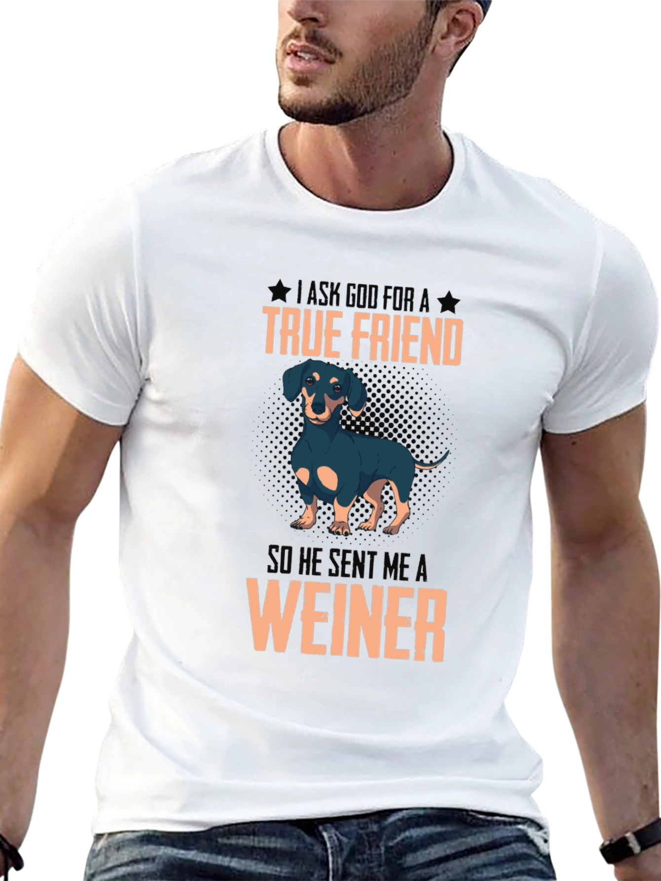 Black True Friend Dachshund T-Shirt view 13