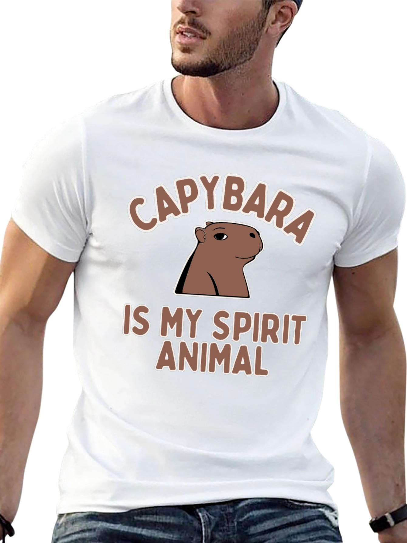 Black Capybara Spirit Animal T-Shirt - Unique Graphic Tee view 13